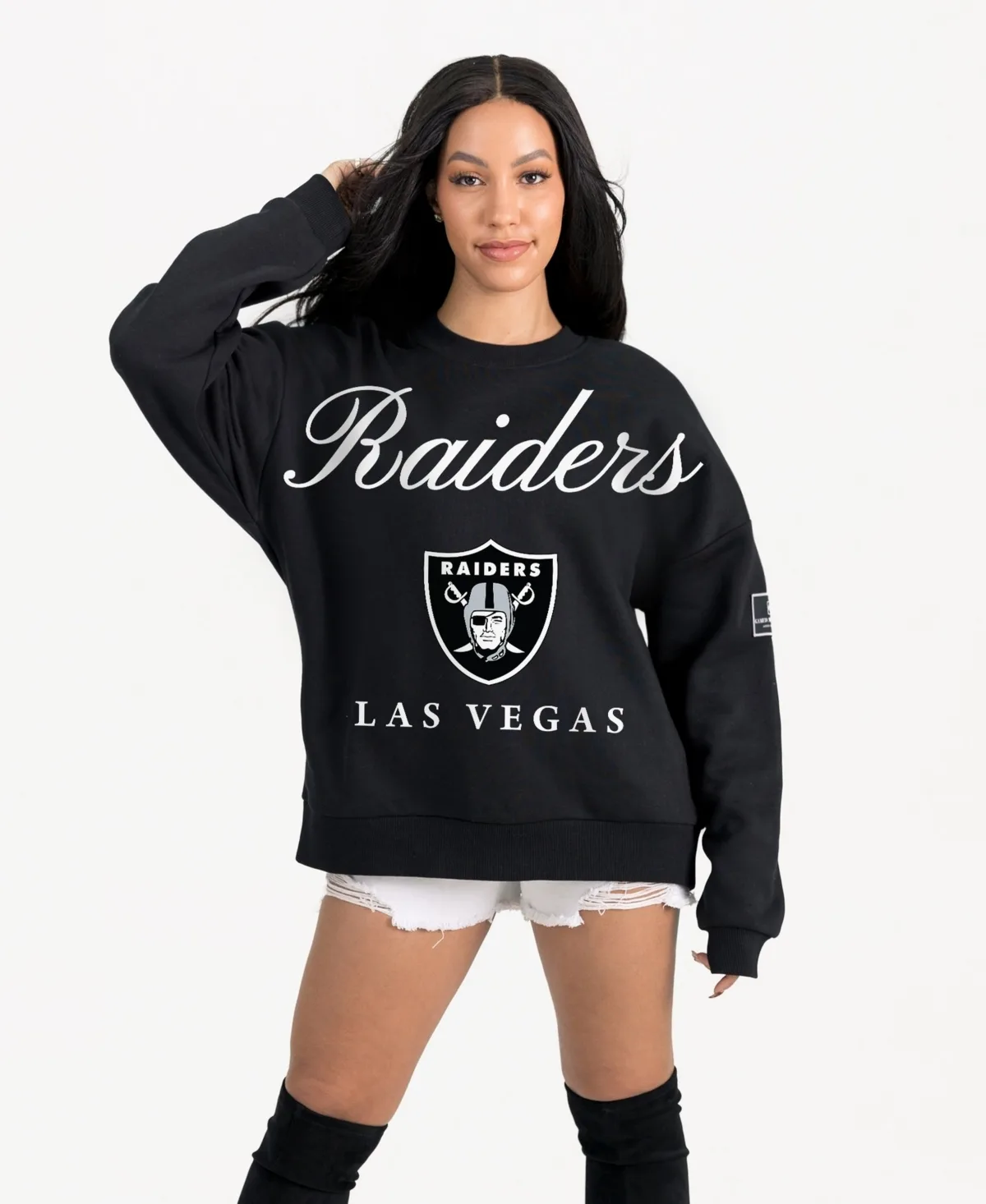 Las Vegas Raiders Legacy Club Premium Fleece Drop Shoulder Oversized Sweatshirt