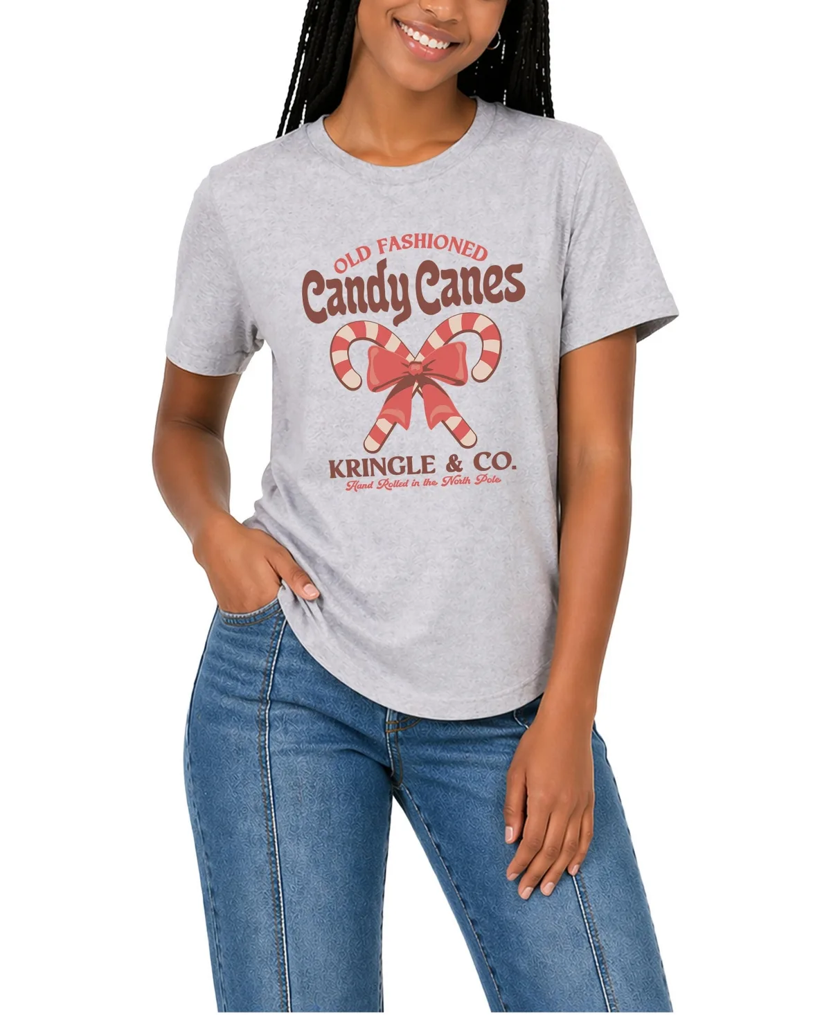 Candy Canes Graphic Relaxed-Fit Crewneck T-Shirt