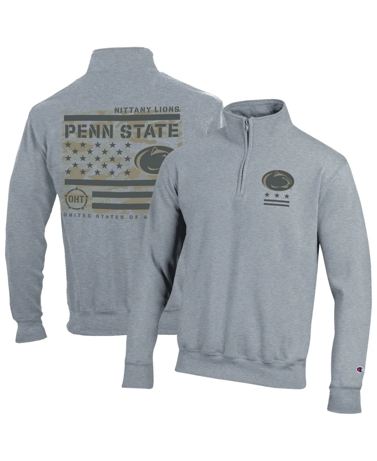 Penn State Nittany Lions Operation Hat Trick Flag Powerblend Fleece Quarter-Zip Pullover by Champion