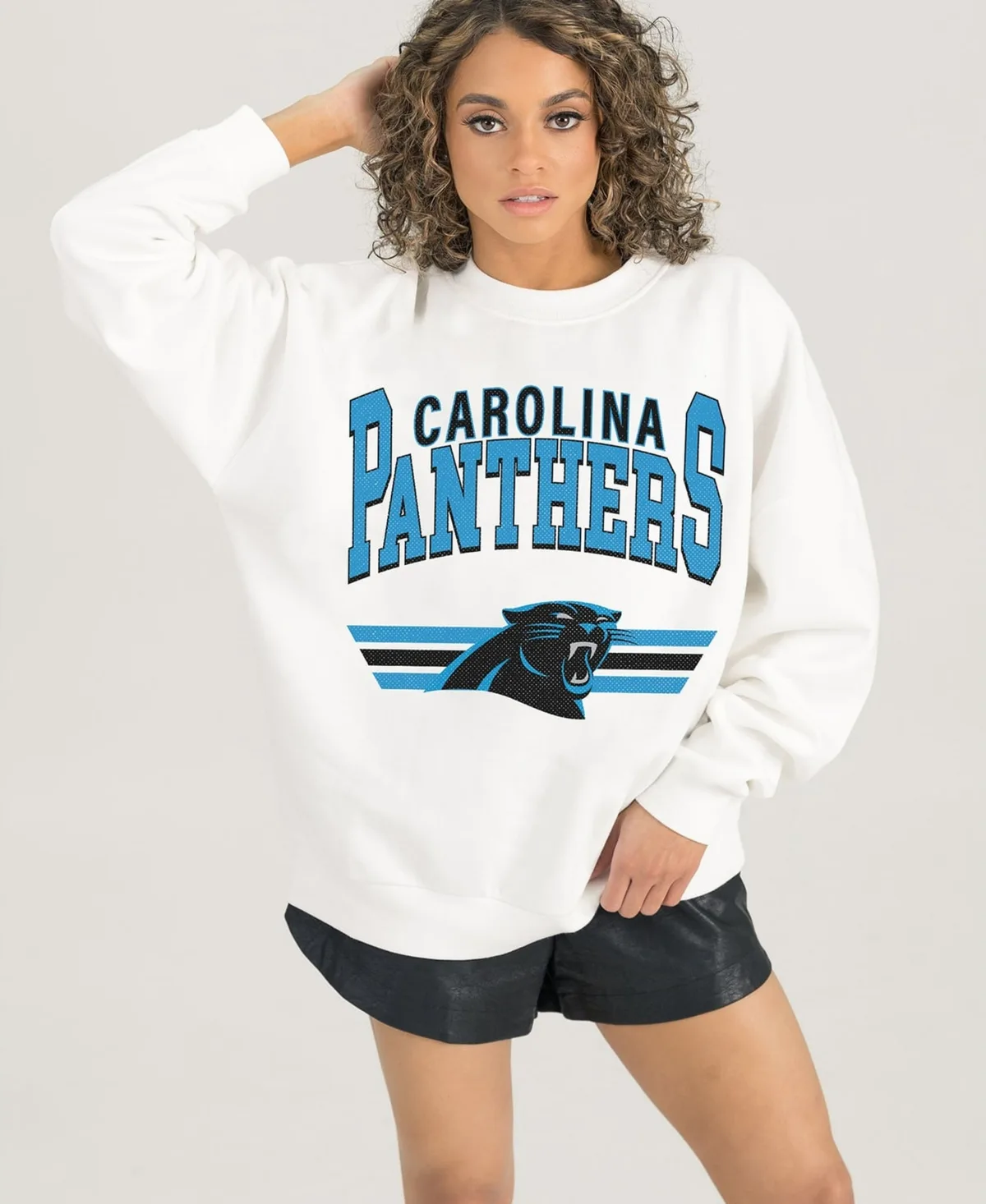 Carolina Panthers Swift Strike Premium Oversized Fleece Pullover Sweatshirt
