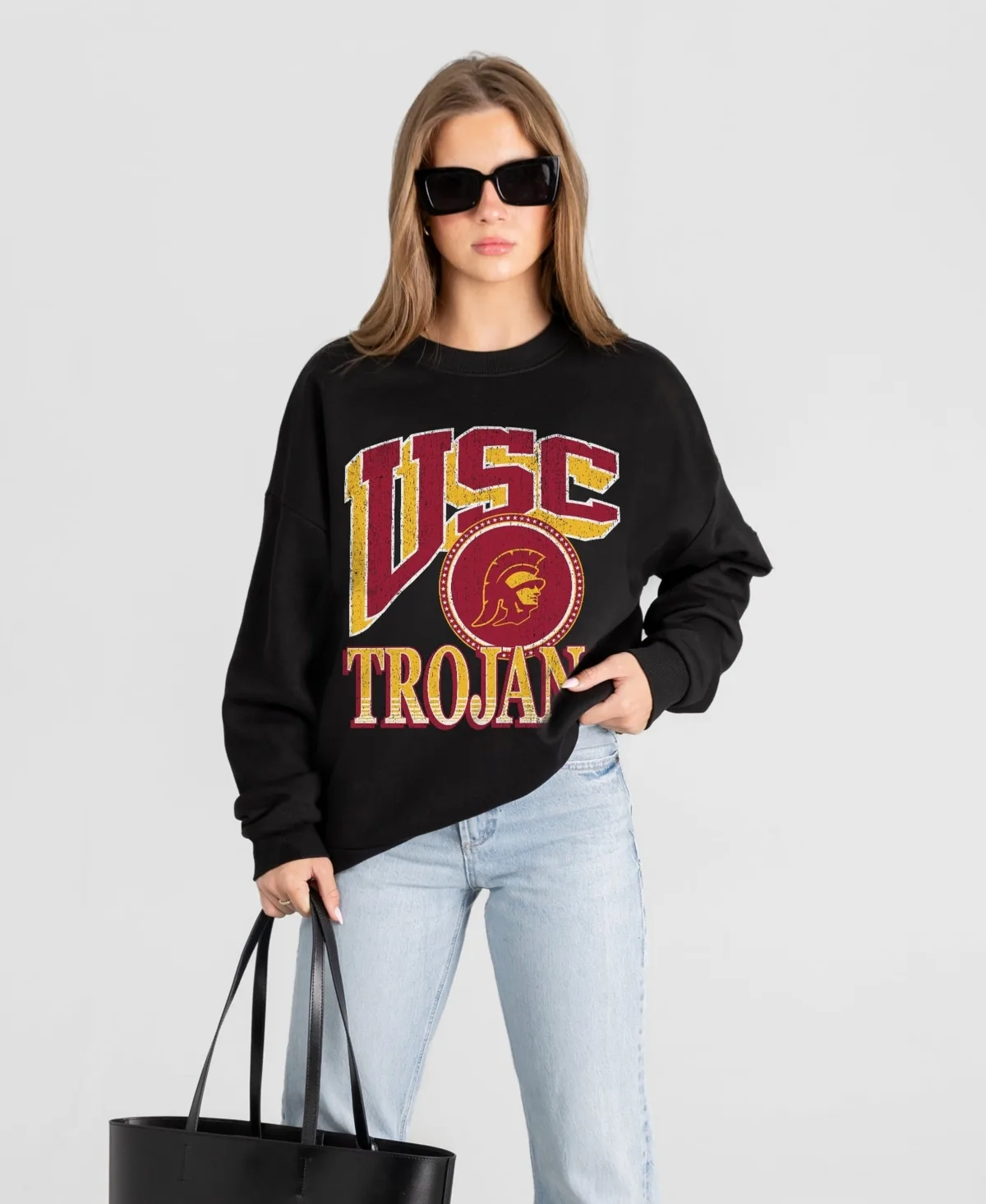 USC Trojans Victory Black Label Premium Drop Shoulder Sweatshirt