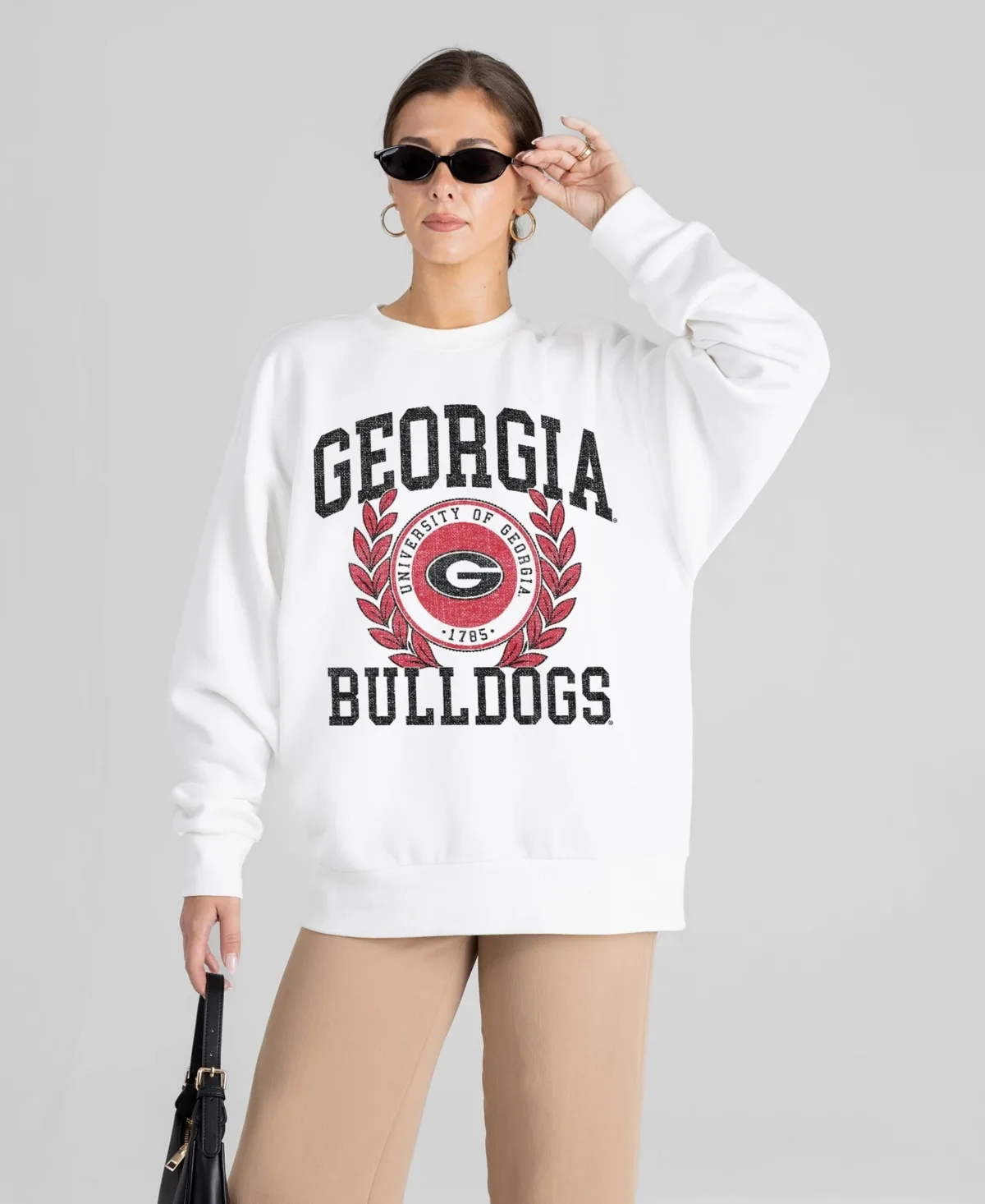 Georgia Bulldogs Gold Standard Oversized Premium Drop Shoulder Sweatshirt