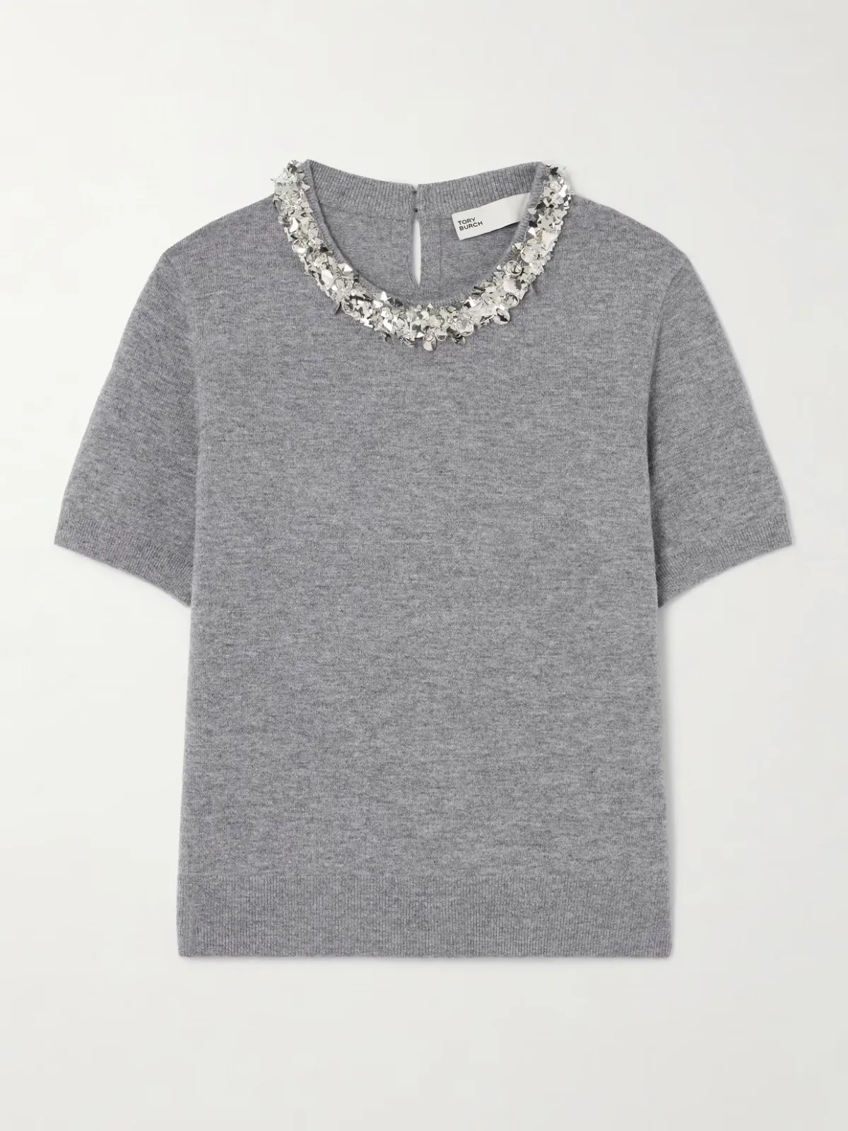 - Embellished Wool And Cashmere-blend Sweater -