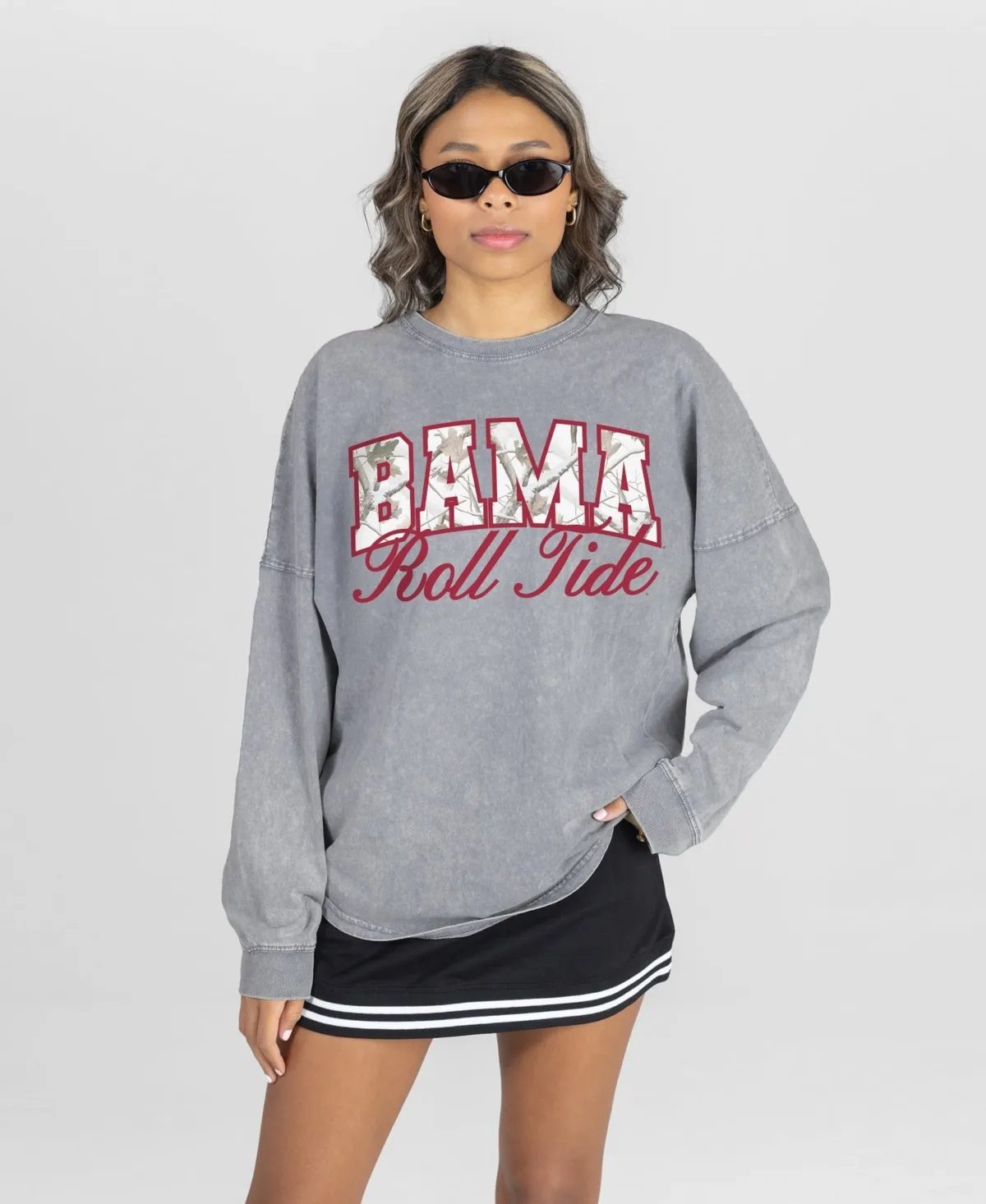 Alabama Crimson Tide Snow Wash Oversized Long-Sleeve T-Shirt