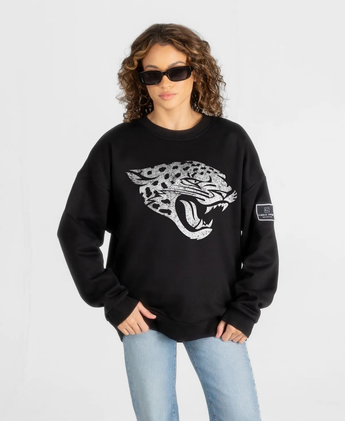 Jacksonville Jaguars Bold Move Black Label Premium Drop Shoulder Sweatshirt