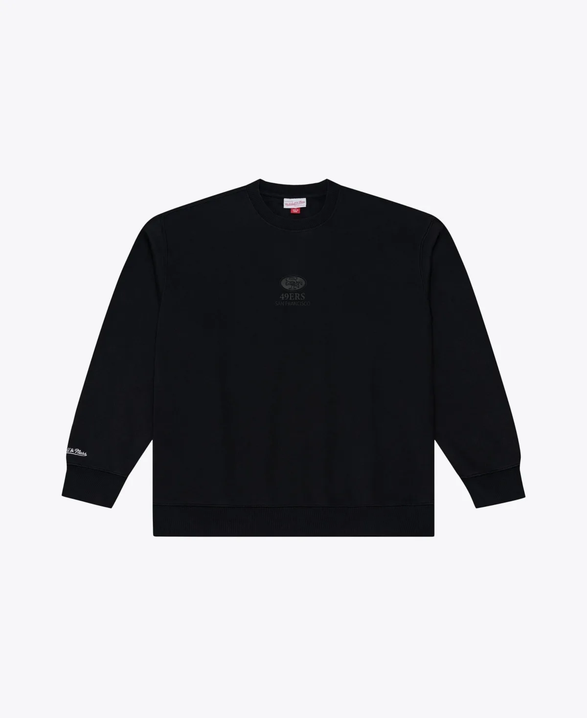 San Francisco 49ers Core Essentials Micro Logo Fleece Sweatshirt by Mitchell & Ness