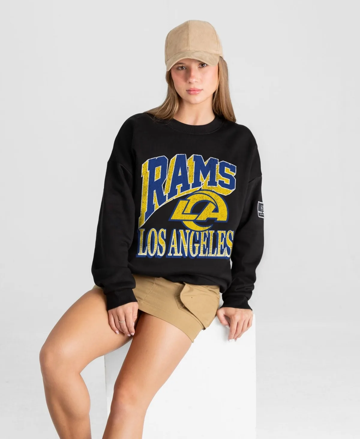 Los Angeles Rams Victory Prime Black Label Premium Drop Shoulder Sweatshirt