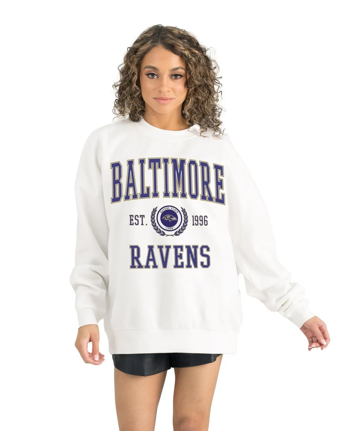 Baltimore Ravens Timeless Triumph Premium Fleece Pullover Sweatshirt