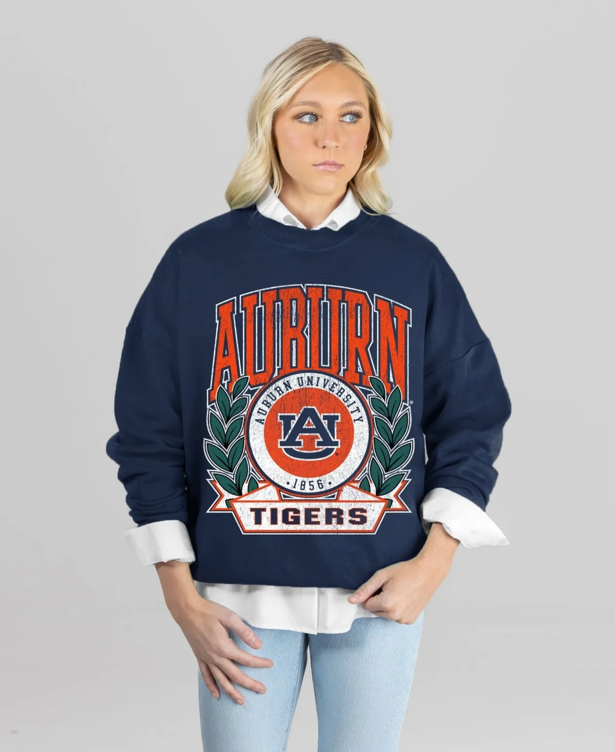 Auburn Tigers Classic Archives Oversized Premium Fleece Sweatshirt
