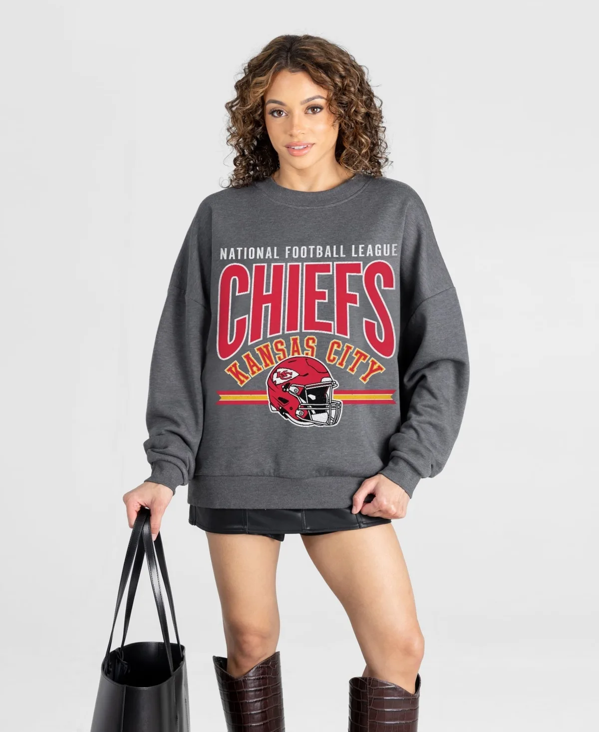 Kansas City Chiefs Kickoff Classic Oversized Premium Drop Shoulder Sweatshirt by Gameday Couture