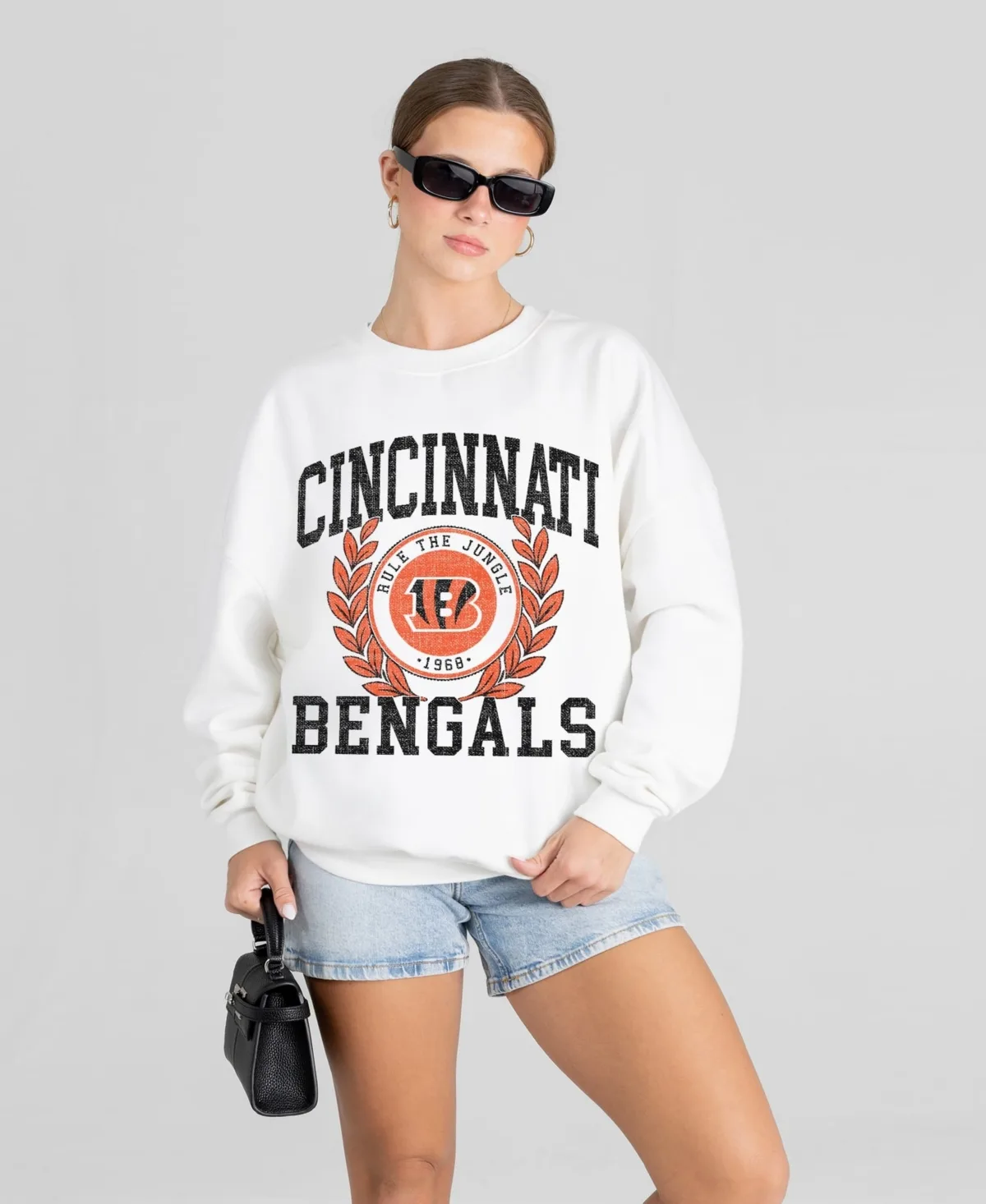 Cincinnati Bengals Gold Standard Oversized Premium Drop Shoulder Sweatshirt