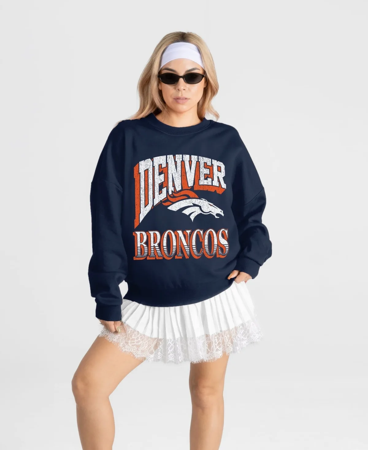 Denver Broncos Main Character Oversized Premium Drop Shoulder Sweatshirt by Gameday Couture