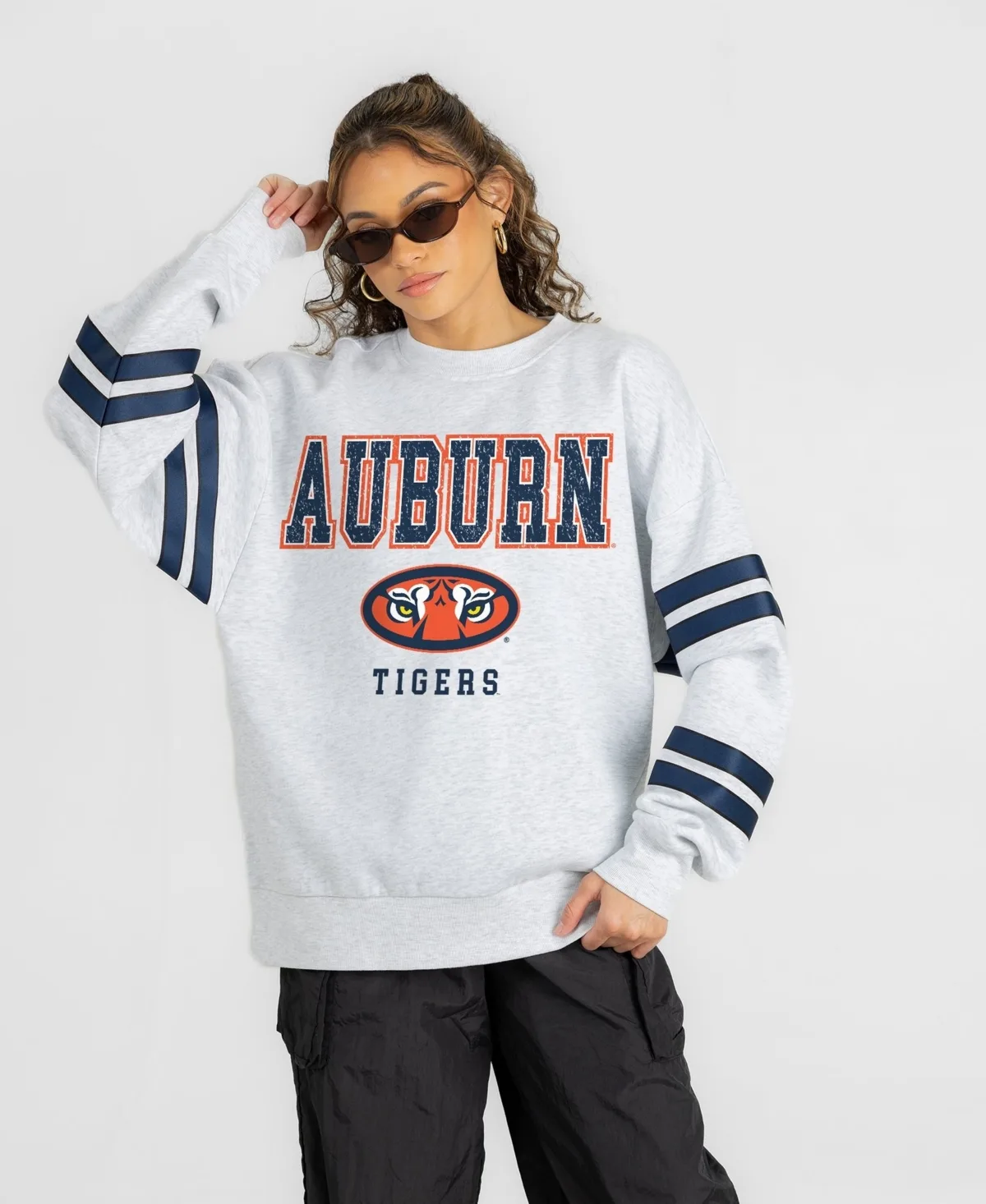Auburn Tigers Stadium Stripes Oversized Fleece Sweatshirt