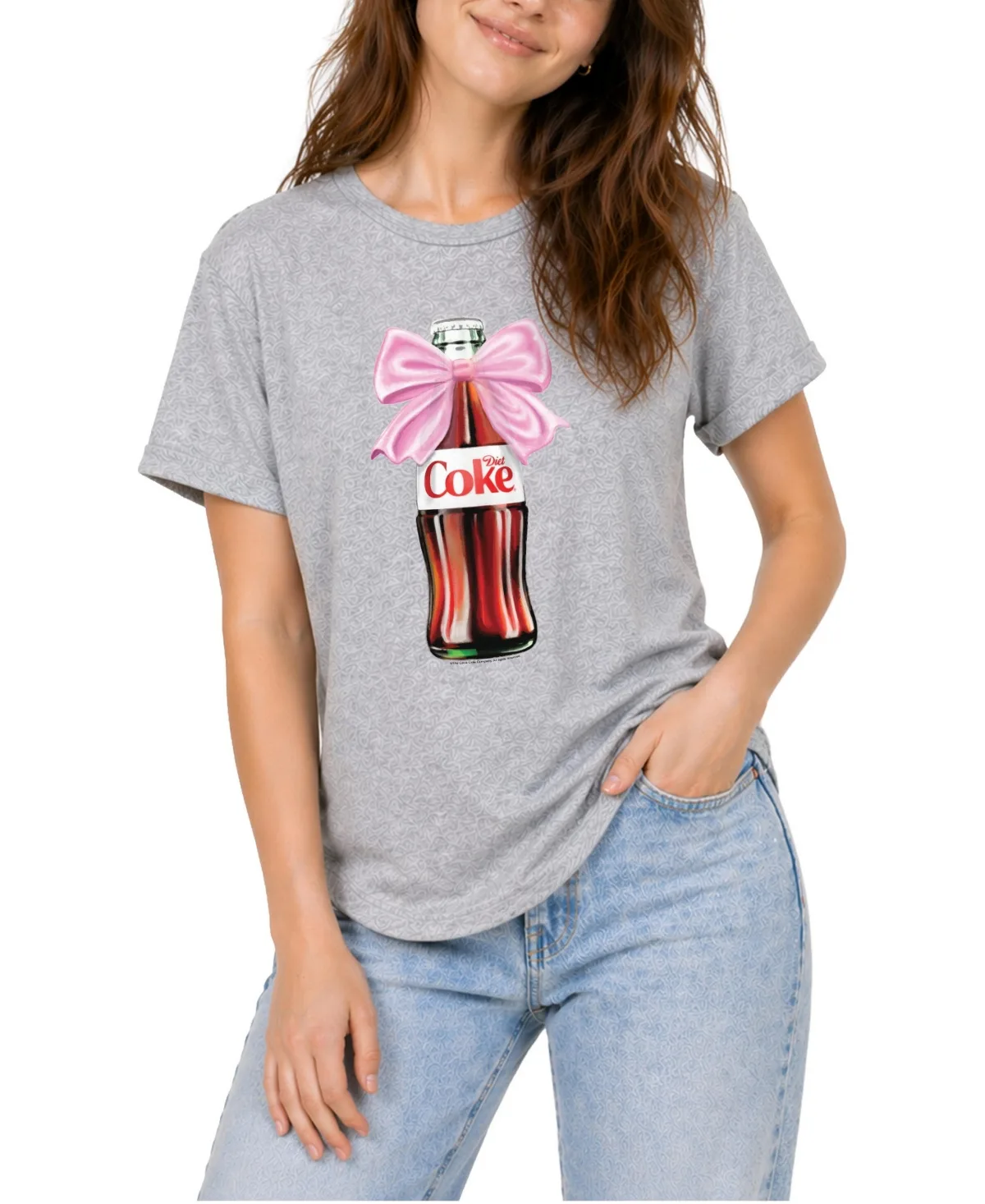 Bottle Bow Graphic Relaxed Fit Crewneck T-Shirt