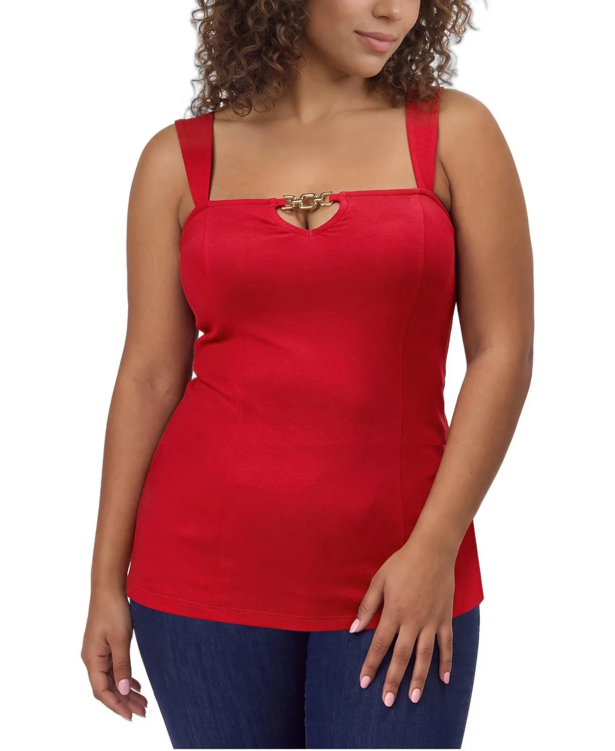 Foxy Chain Keyhole Front Square Neck Tank Top by Torrid