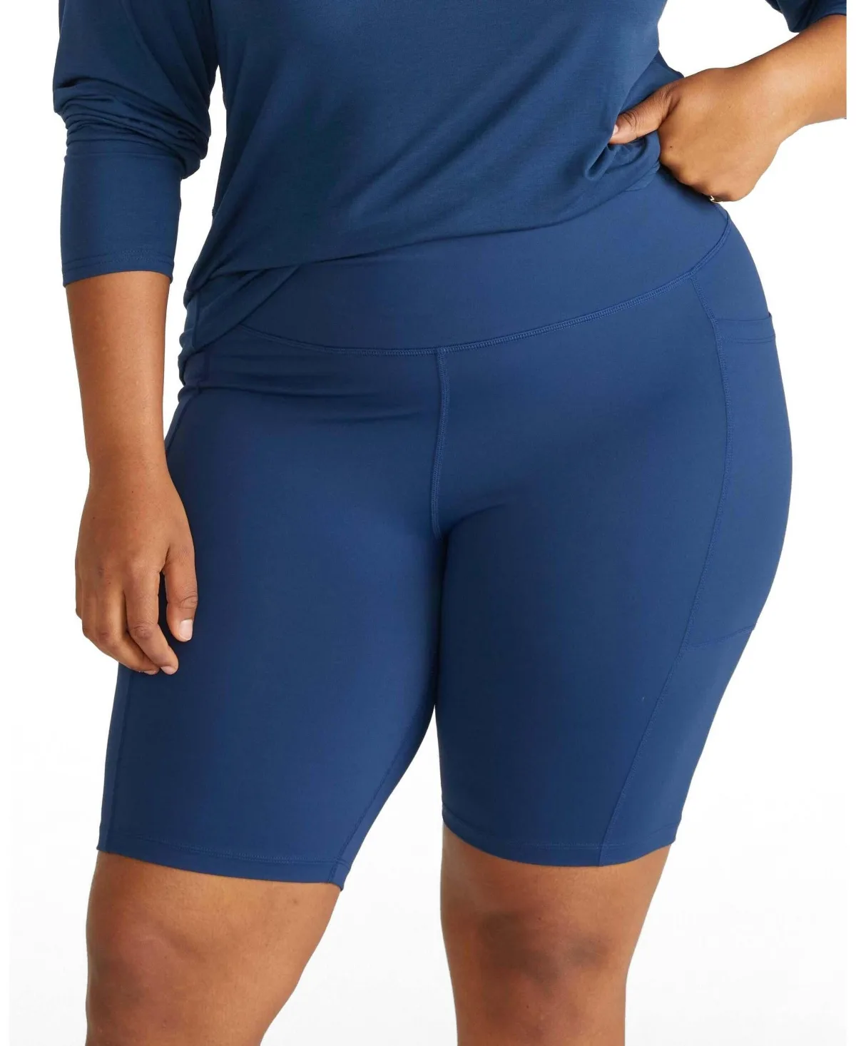 Next-to-Naked High-Waisted Mid-Thigh Biker Shorts, 8" Inseam by Universal Standard