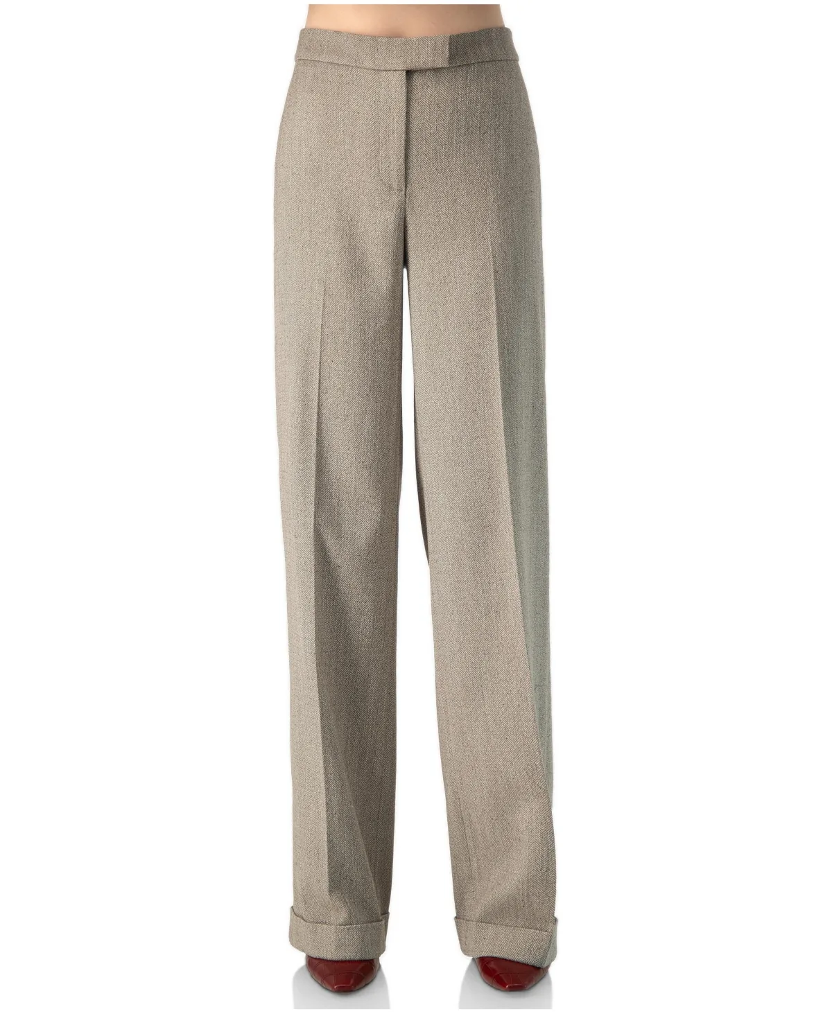 Pleated Wide-Leg Pants by Ivonne