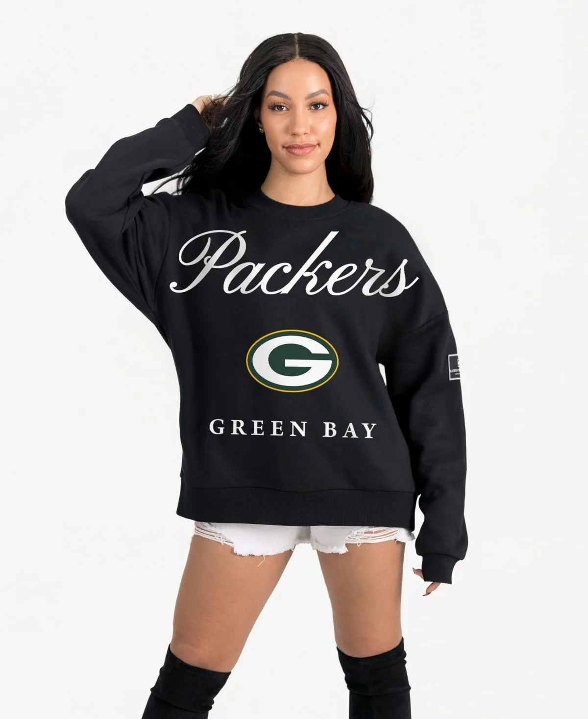 Green Bay Packers Legacy Club Premium Fleece Drop Shoulder Oversized Sweatshirt
