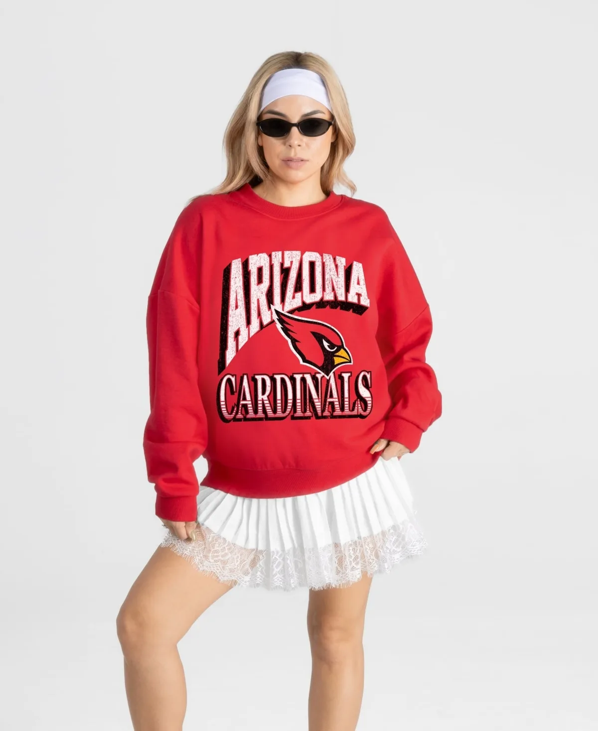 Arizona Cardinals Main Character Oversized Premium Drop Shoulder Sweatshirt by Gameday Couture