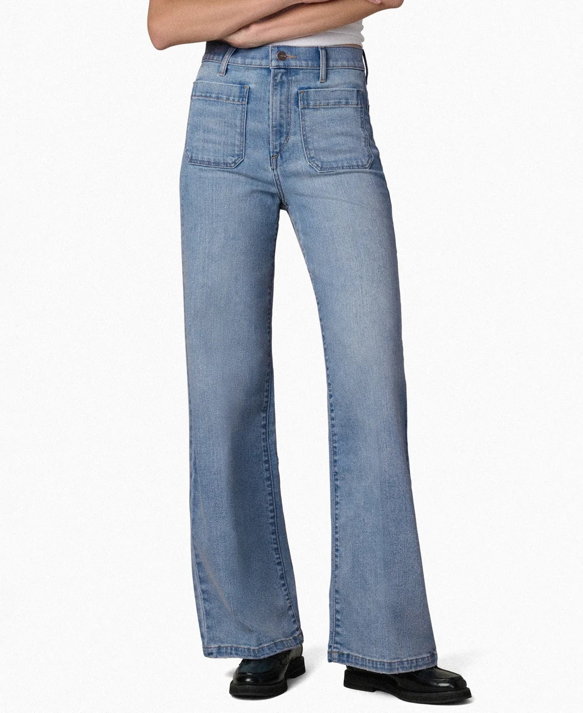 The Mia Patch Pocket High-Rise Wide Jeans