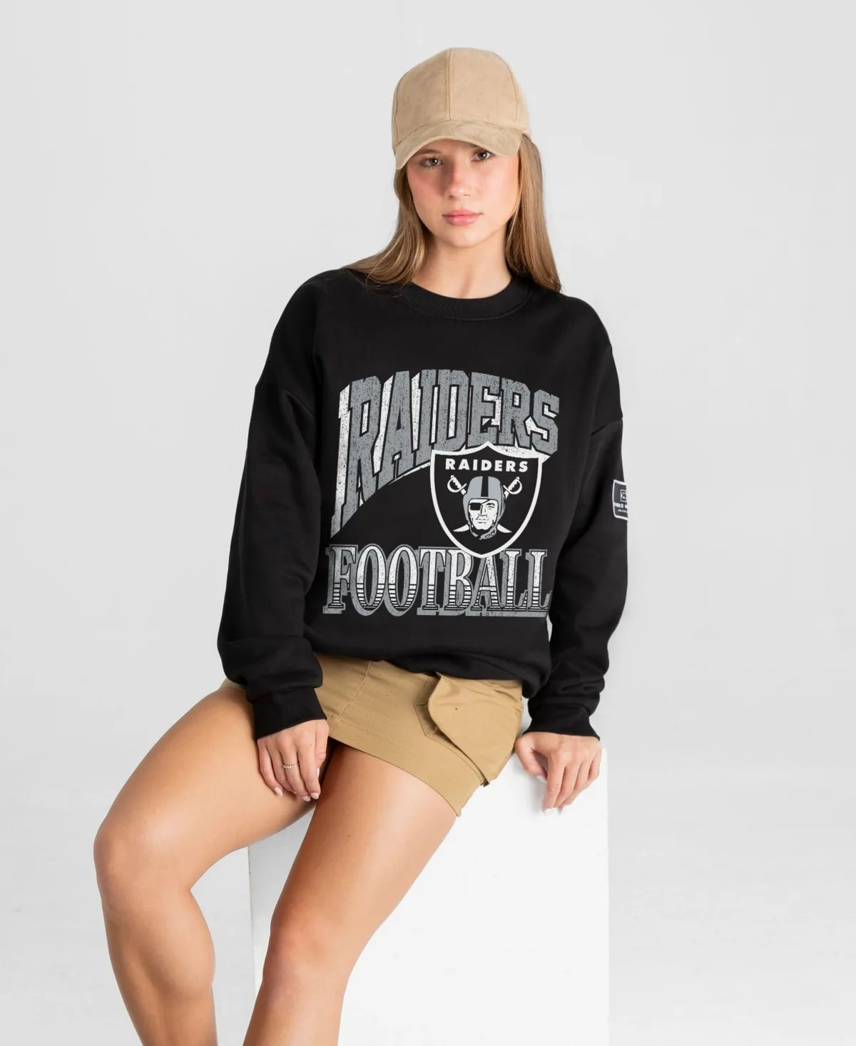 Las Vegas Raiders Victory Prime Black Label Premium Drop Shoulder Sweatshirt