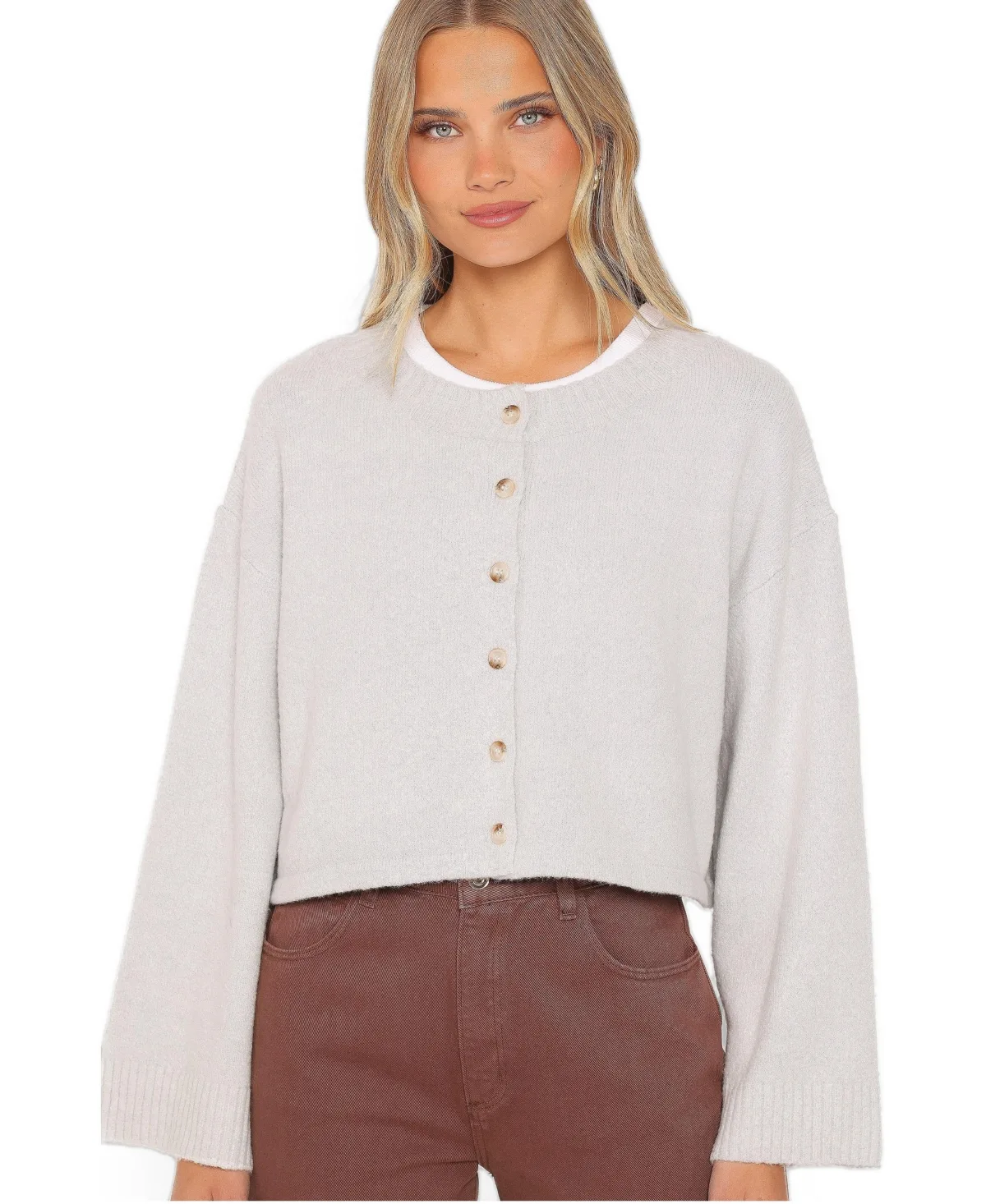 Tori Cropped Wide Sleeve Cardigan by Petal and Pup