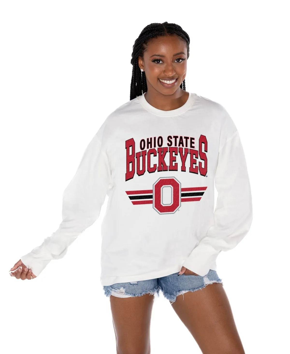 Ohio State Buckeyes Oversized Swift Strike Long-Sleeve T-Shirt