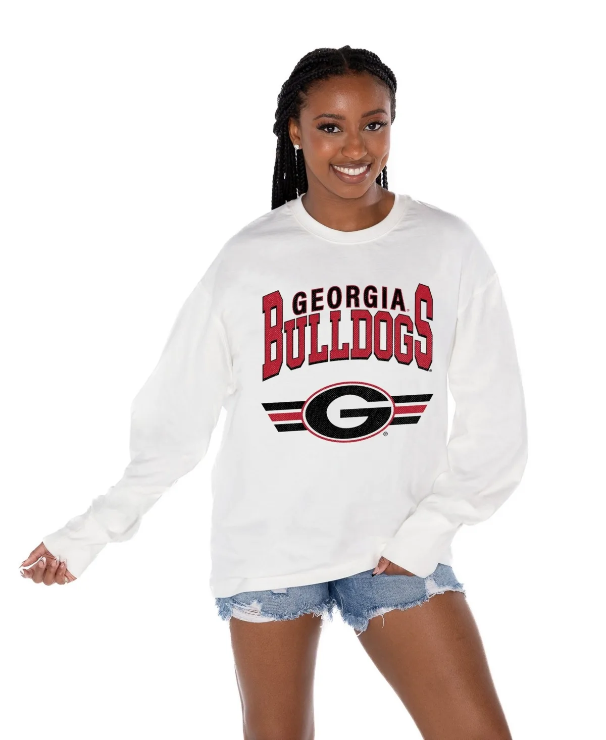 Georgia Bulldogs Oversized Swift Strike Long-Sleeve T-Shirt