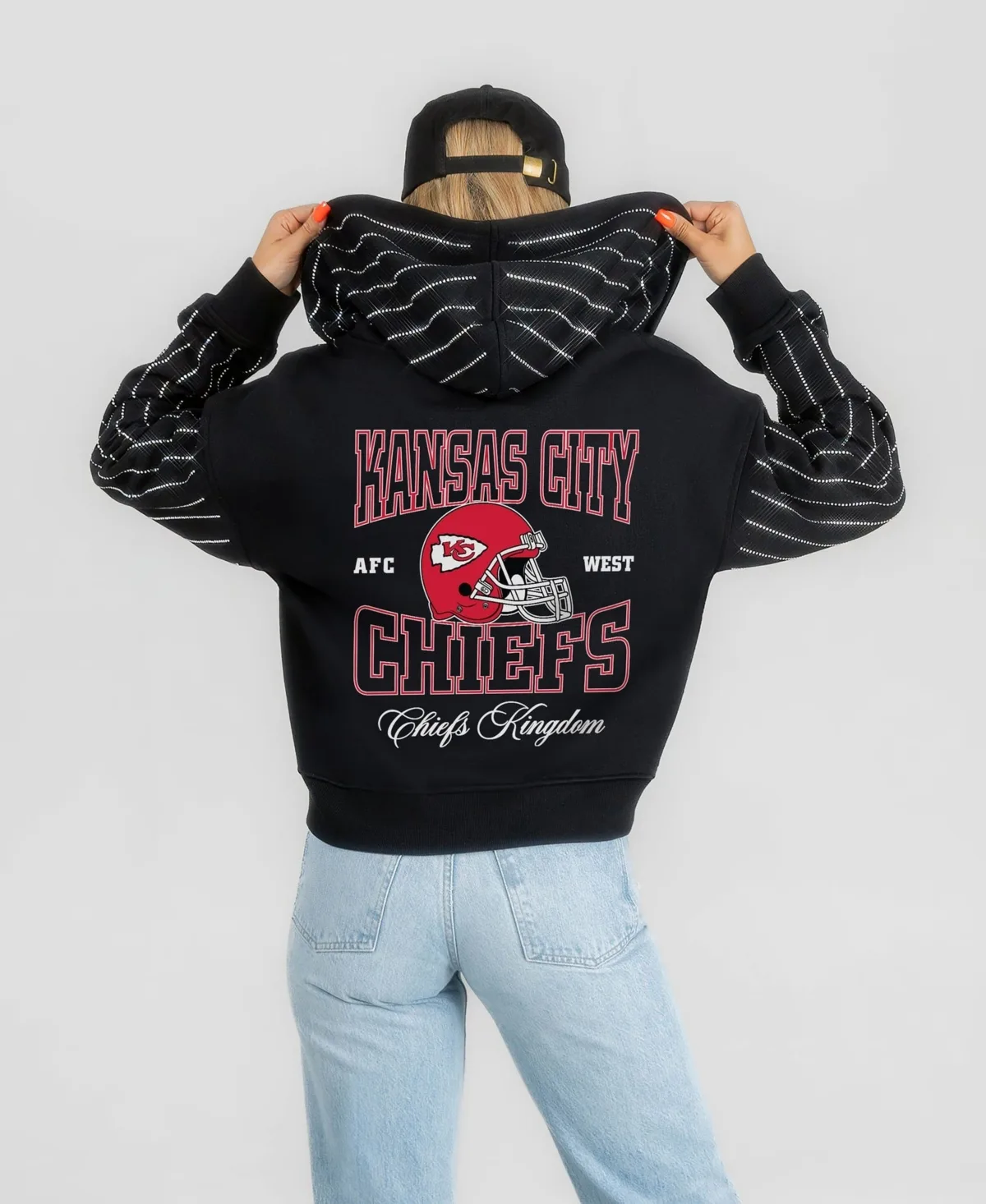 Kansas City Chiefs Eyes on the Prize Mid-Crop Full-Zip Hoodie