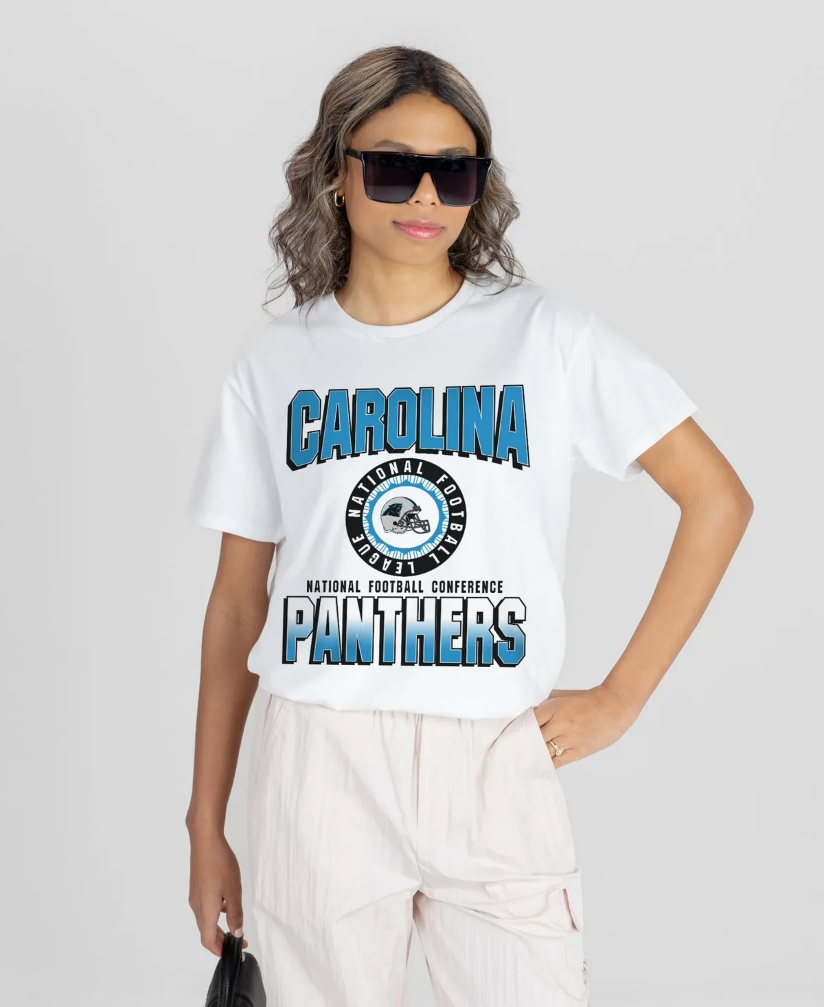 Carolina Panthers Oversized All-Time Classic Flowy T-Shirt by Gameday Couture