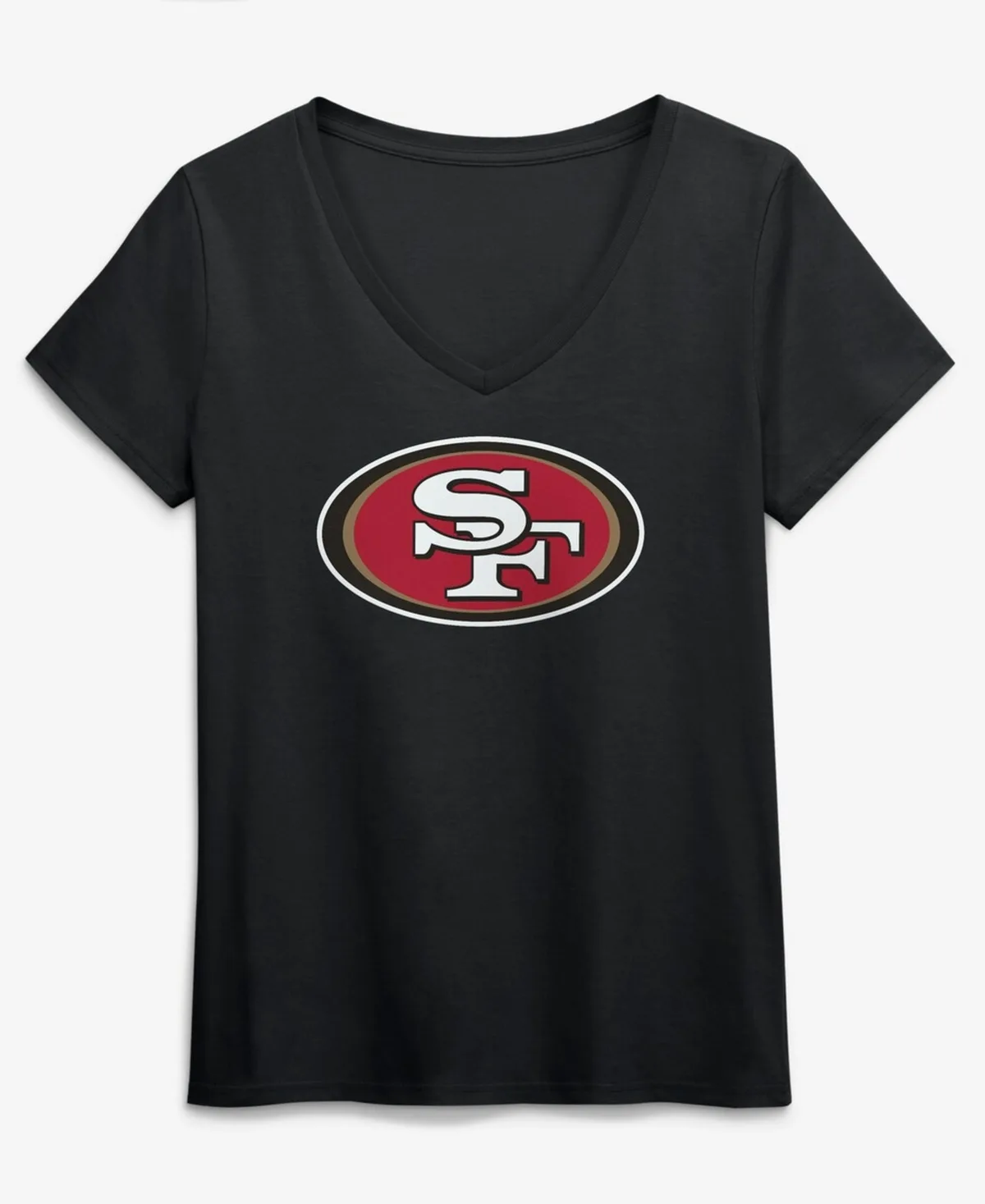 San Francisco 49ers Primary Logo V-Neck T-Shirt by Logo Athletic