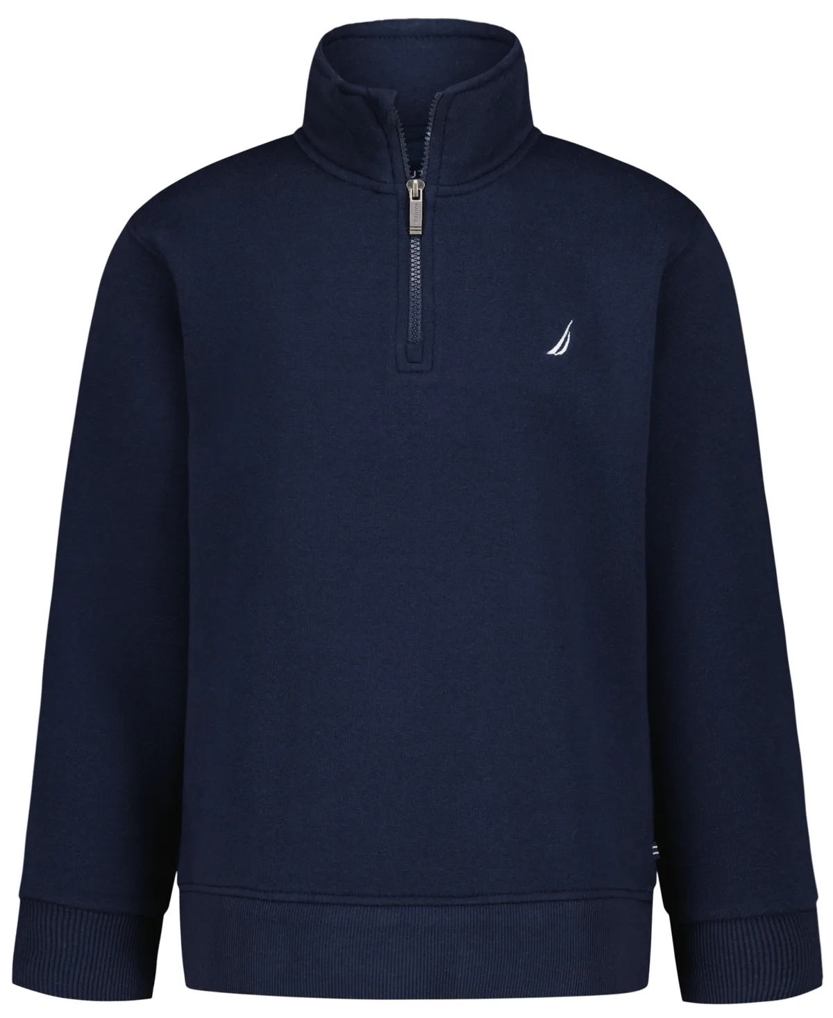 Quarter-Zip Mock Neck Cotton-Blend Sweatshirt by Nautica