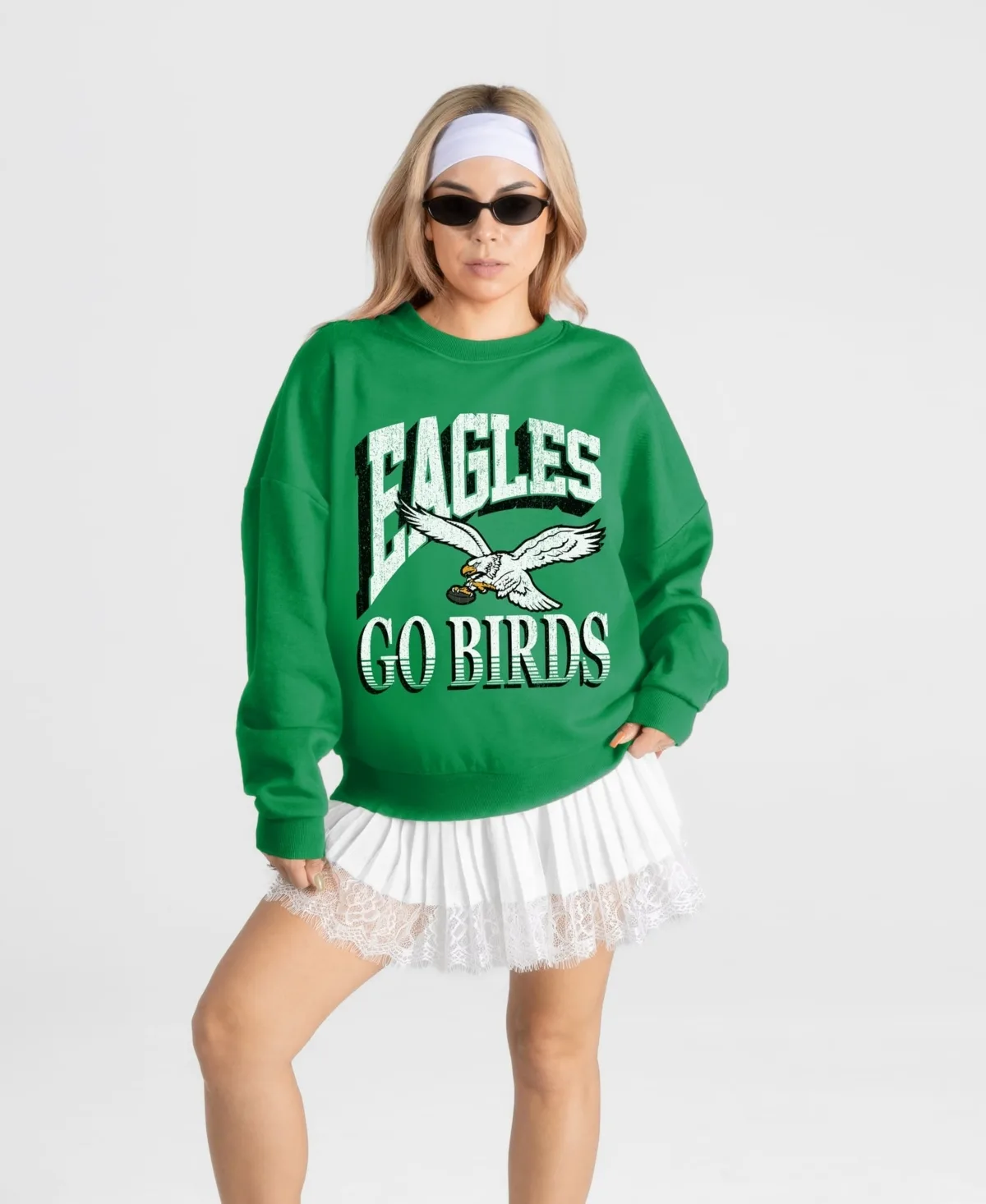 Philadelphia Eagles Main Character Oversized Premium Drop Shoulder Sweatshirt by Gameday Couture
