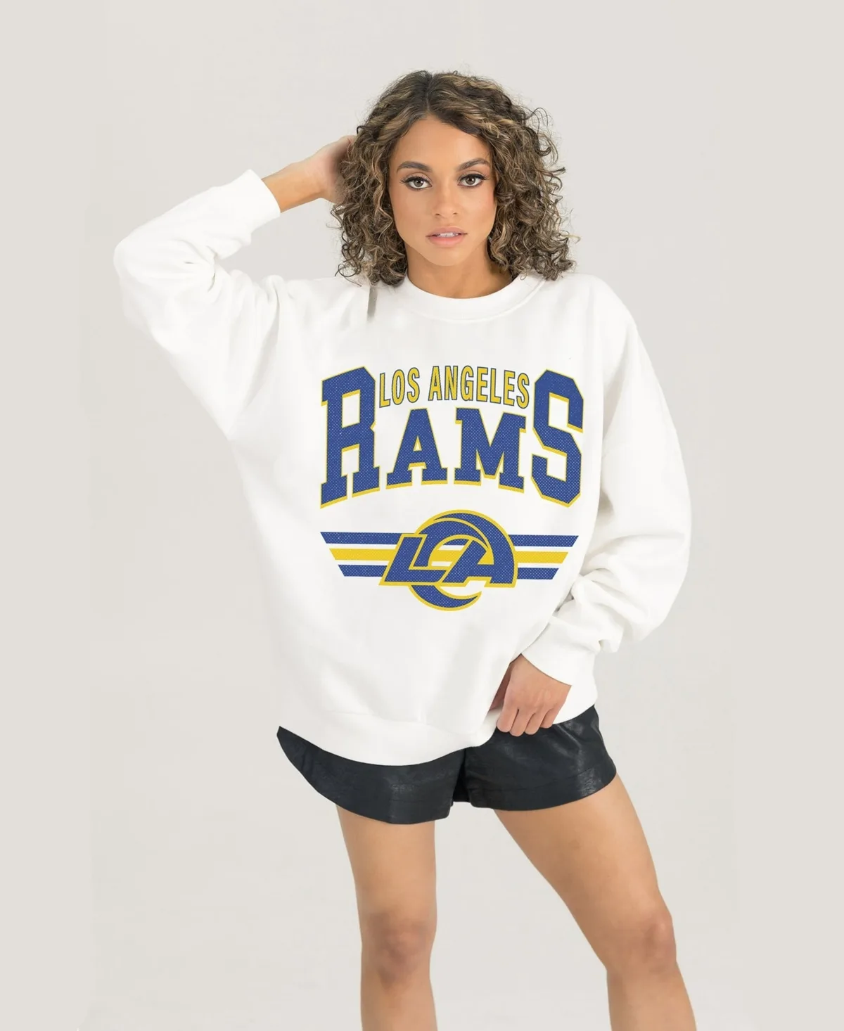 Los Angeles Rams Oversized Swift Strike Premium Fleece Sweatshirt
