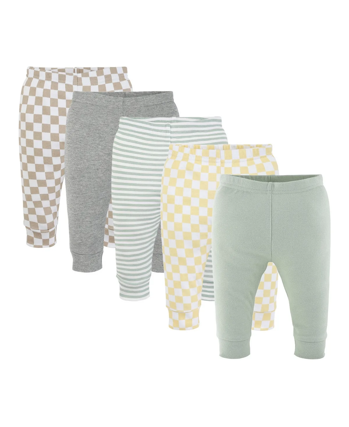 Playful Neutral Pull-On Pants, 5-Piece Set by The Peanutshell