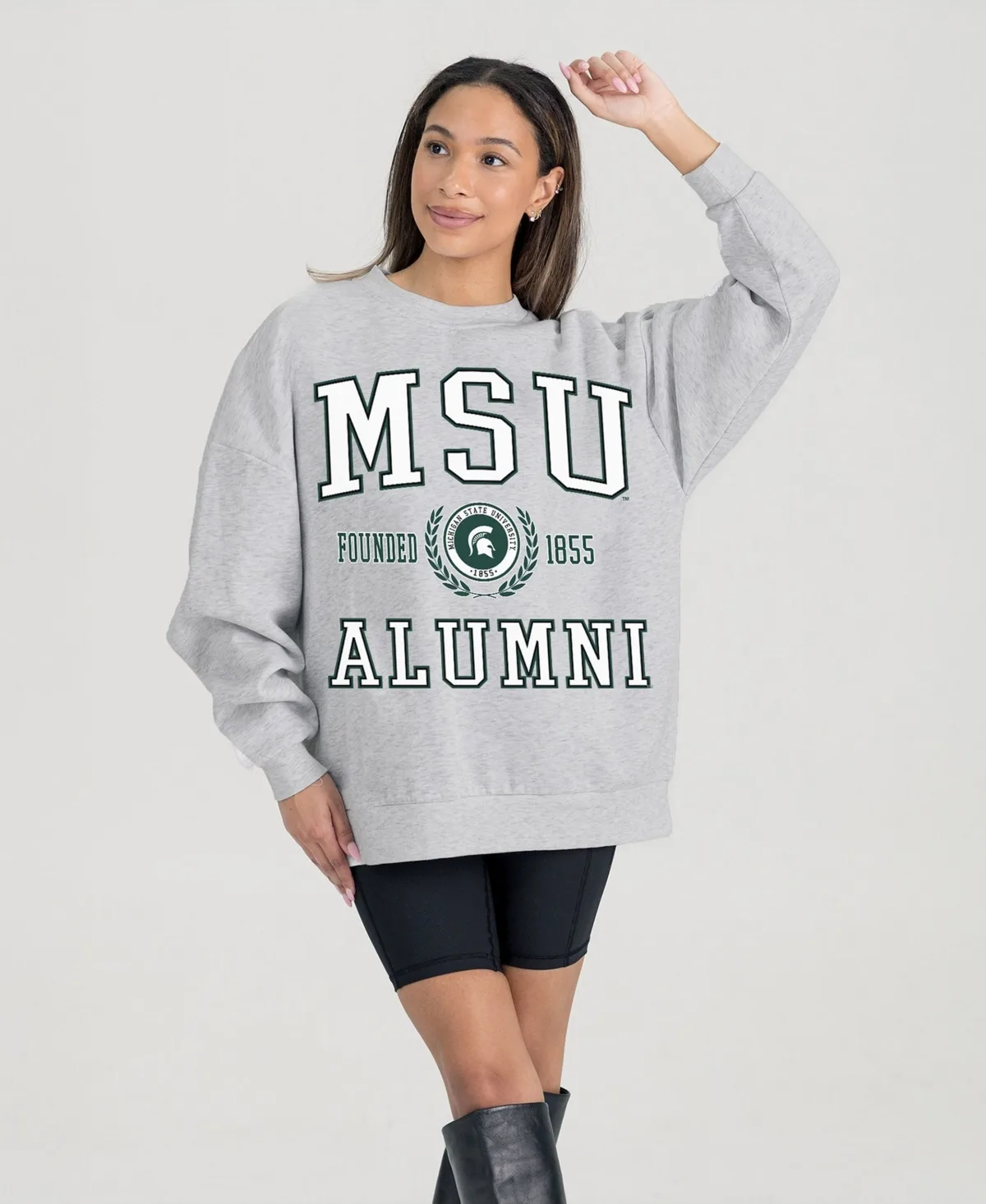 Michigan State Spartans Degree Unlocked Oversized Premium Fleece Sweatshirt