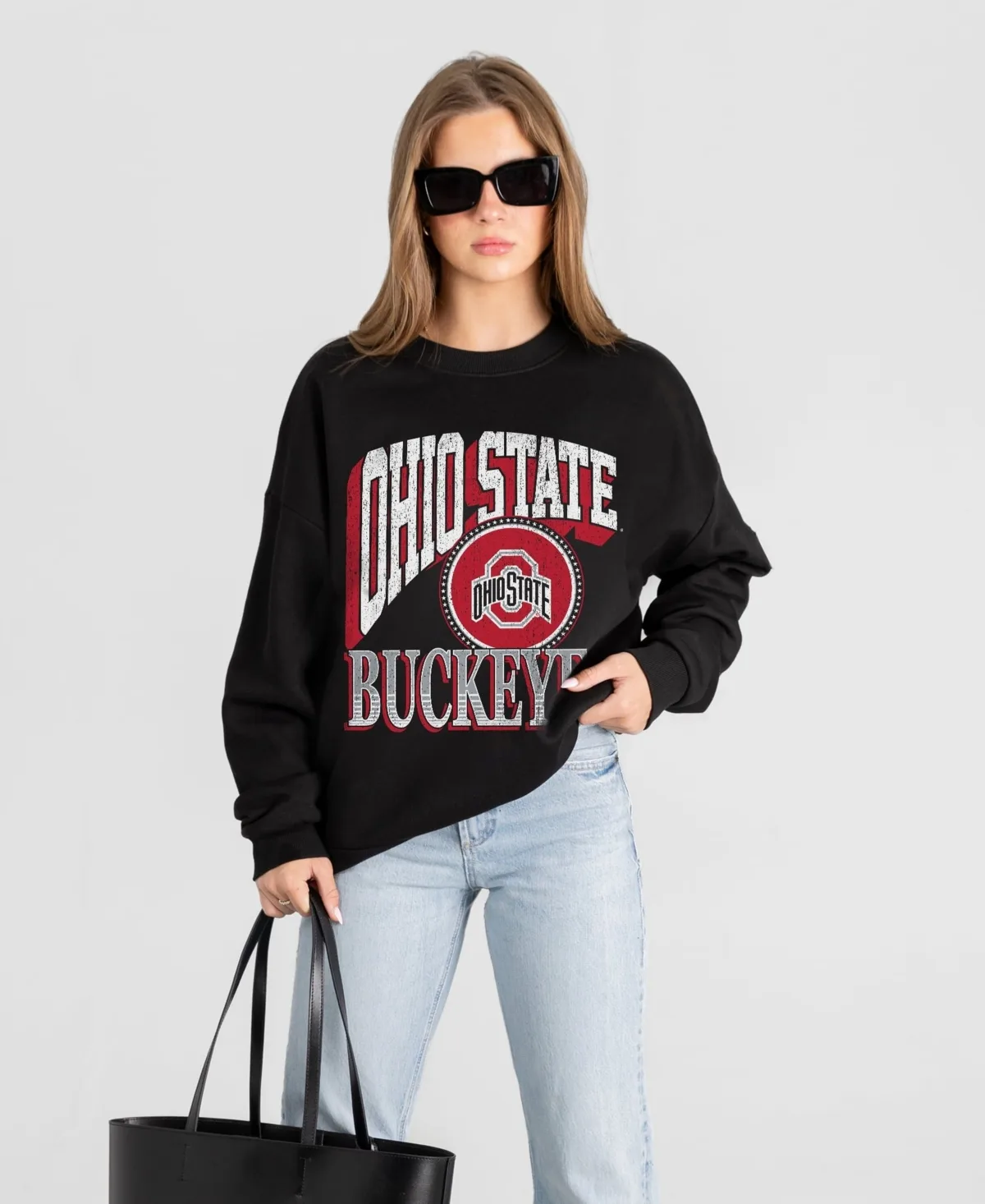 Ohio State Buckeyes Victory Black Label Premium Drop Shoulder Sweatshirt