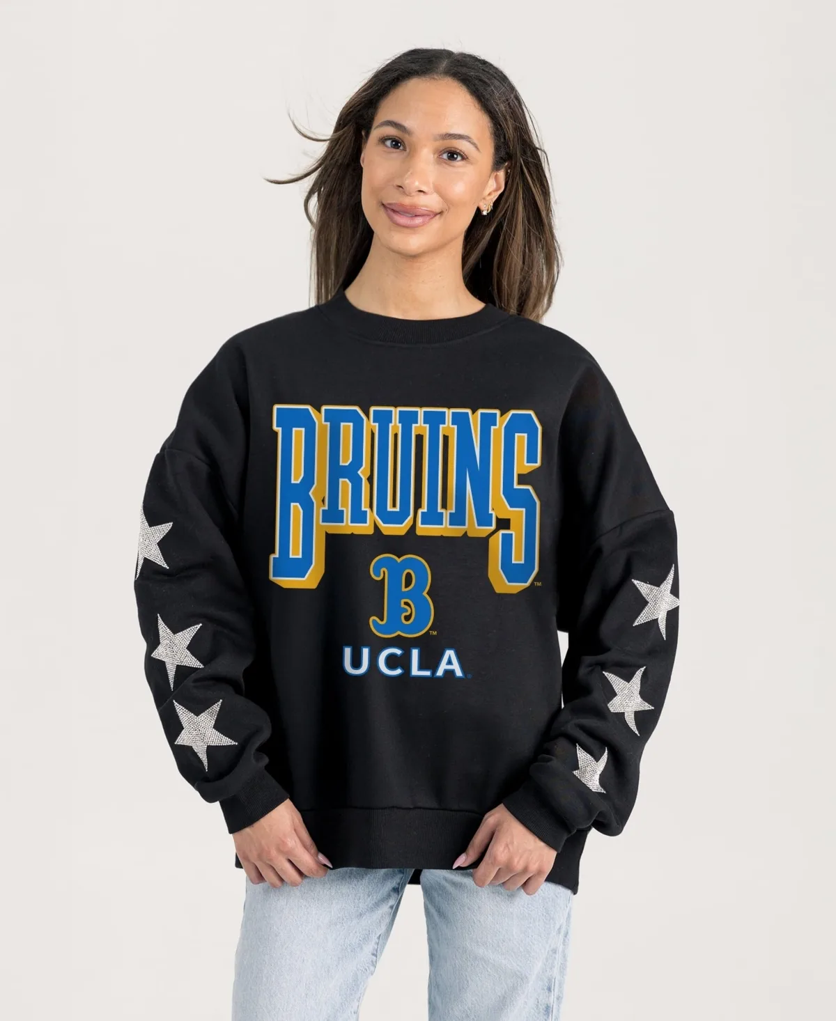 UCLA Bruins Pure Victory Relaxed Rhinestone Pullover Sweatshirt