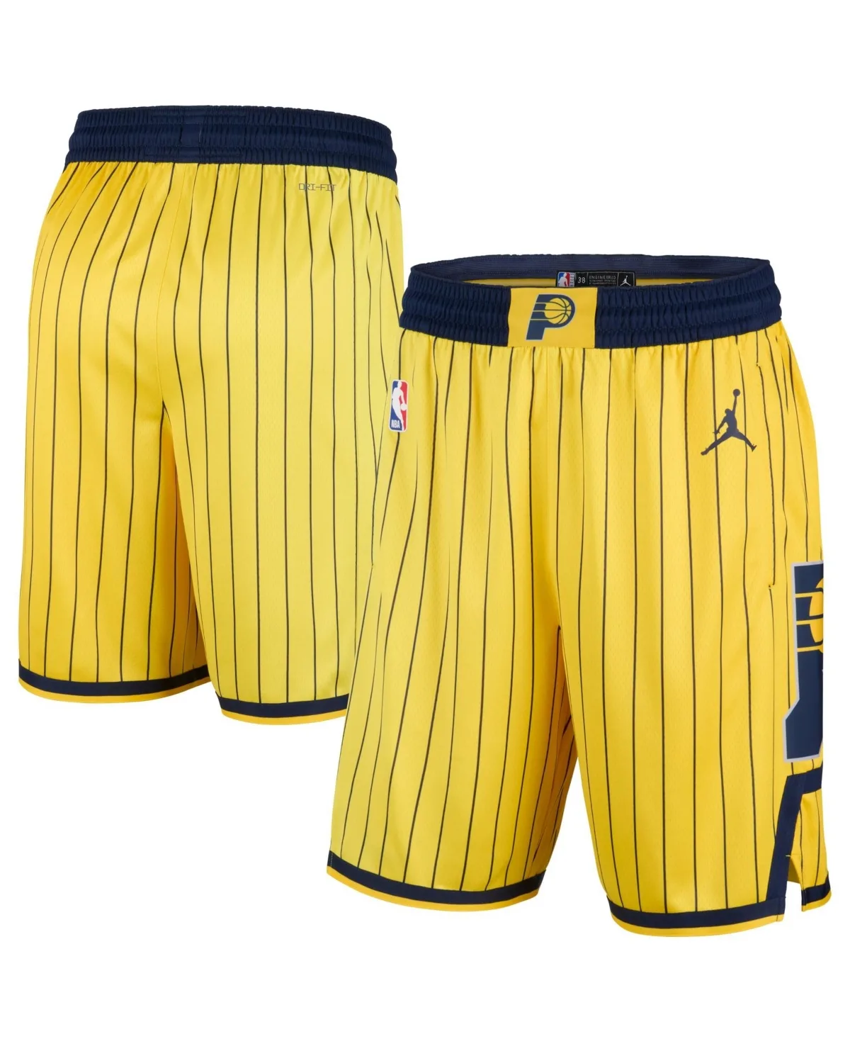 Indiana Pacers Gold Statement Edition Swingman Shorts by Jordan