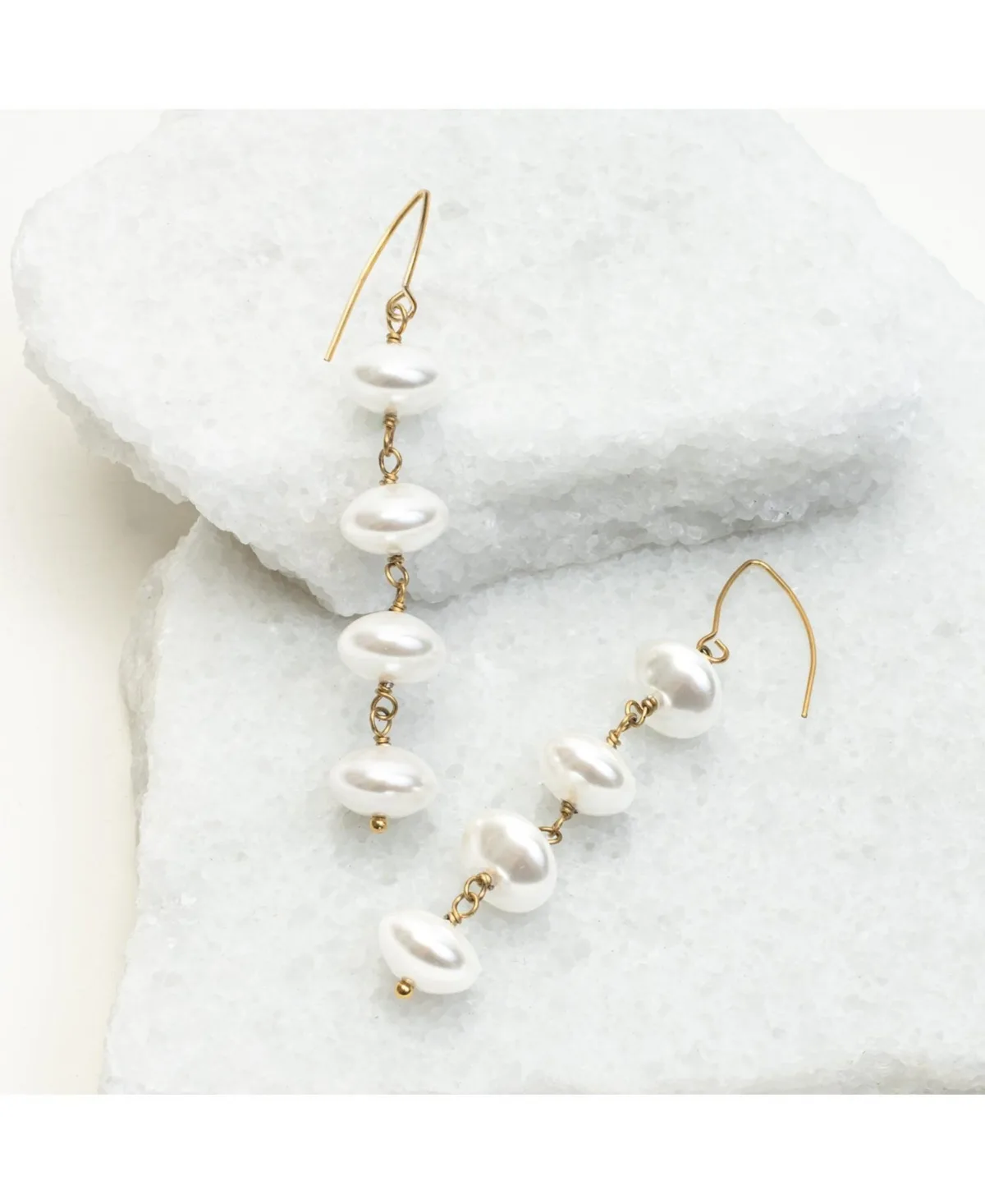 Mother-of-Pearl Pearl Glow Drop Earrings by Starfish Project