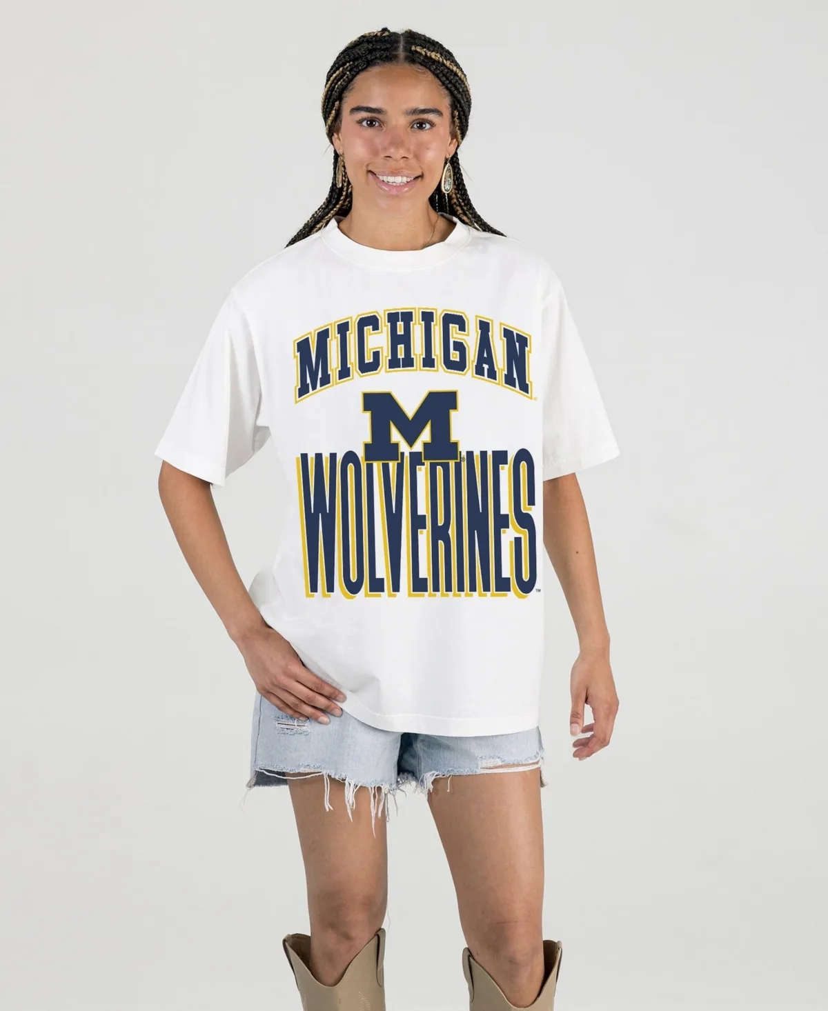 Michigan Wolverines Oversized Fierce Focus T-Shirt