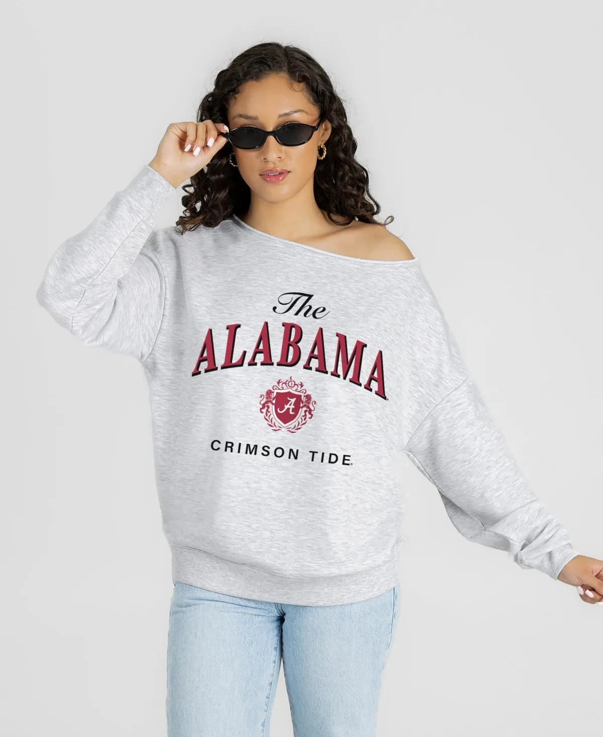 Alabama Crimson Tide Offsides Energy Off-Shoulder Sweatshirt