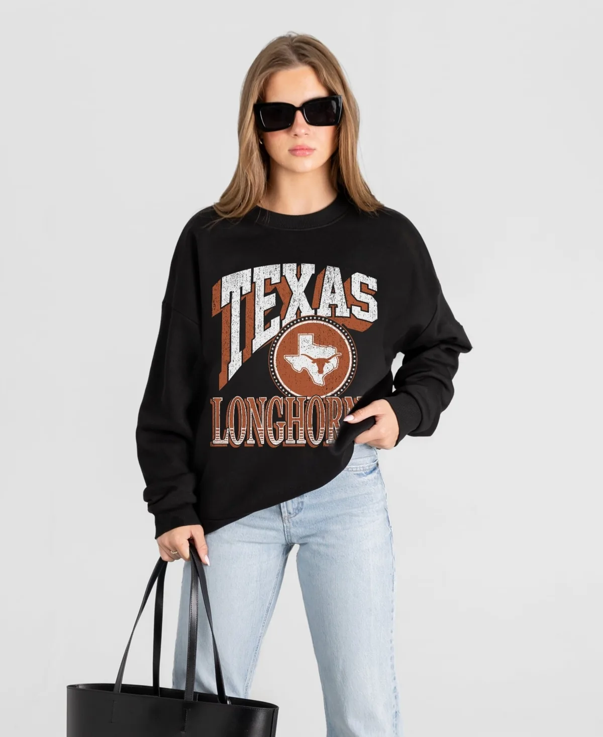 Texas Longhorns Victory Black Label Premium Drop Shoulder Sweatshirt