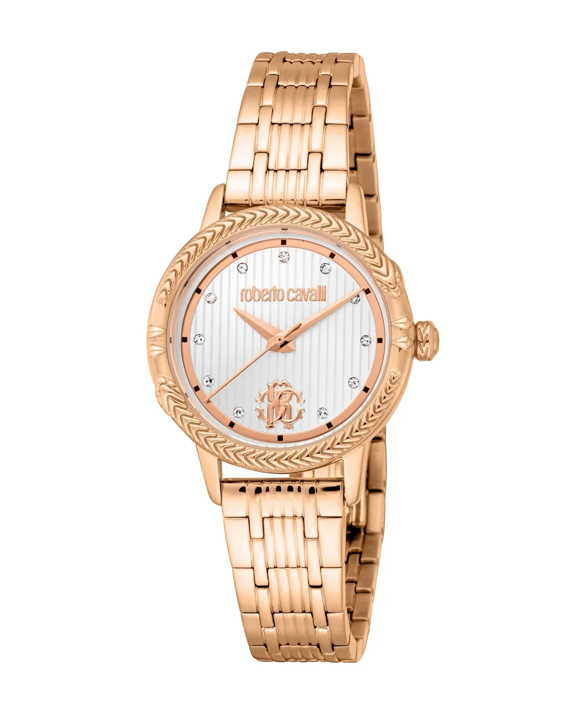 Quartz Rose Gold Stainless Steel Bracelet Watch by Roberto Cavalli