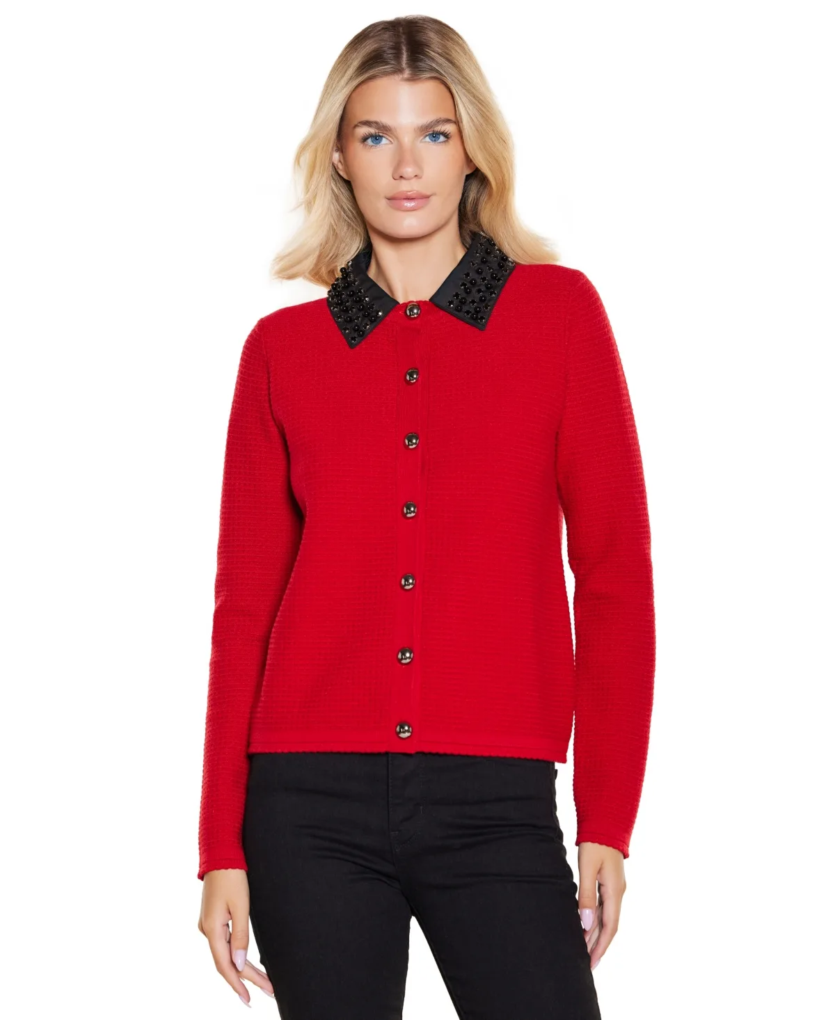 Embellished Fitted Cardigan