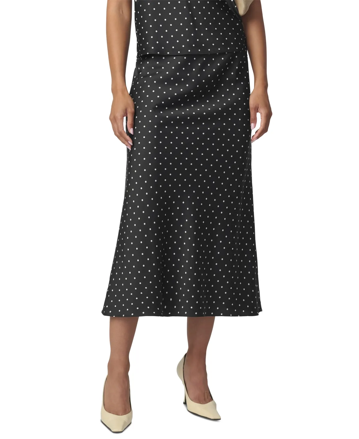 Ines Polka-Dot A-Line Midi Skirt by Joe's Jeans