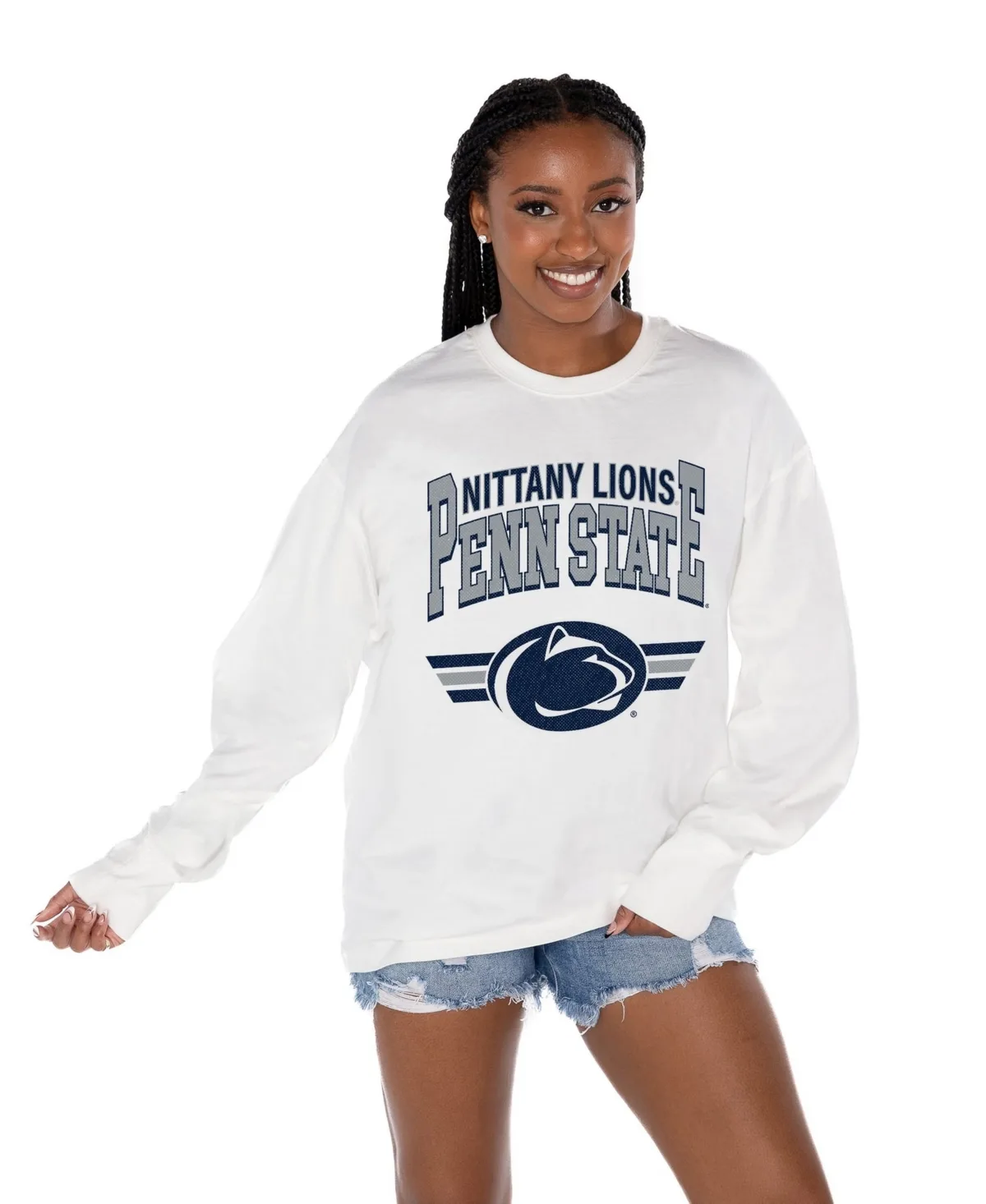Penn State Nittany Lions Oversized Swift Strike Long-Sleeve T-Shirt