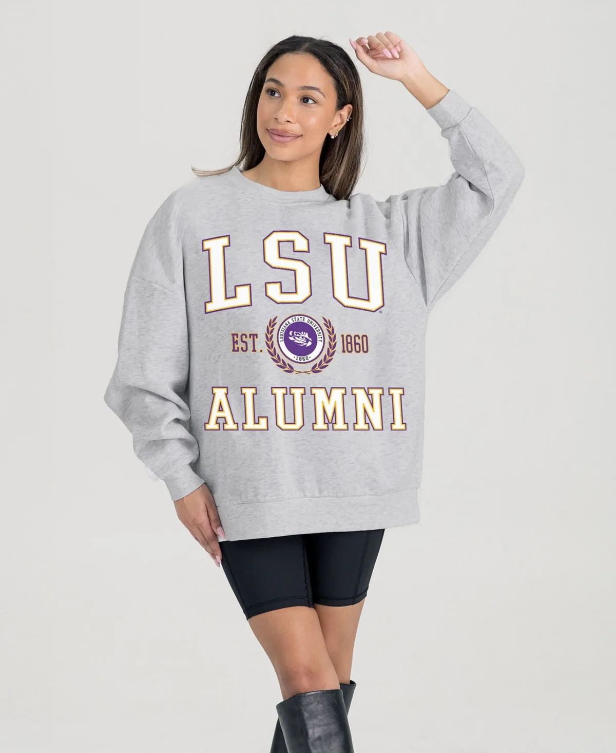 Lsu Tigers Degree Unlocked Oversized Premium Fleece Sweatshirt