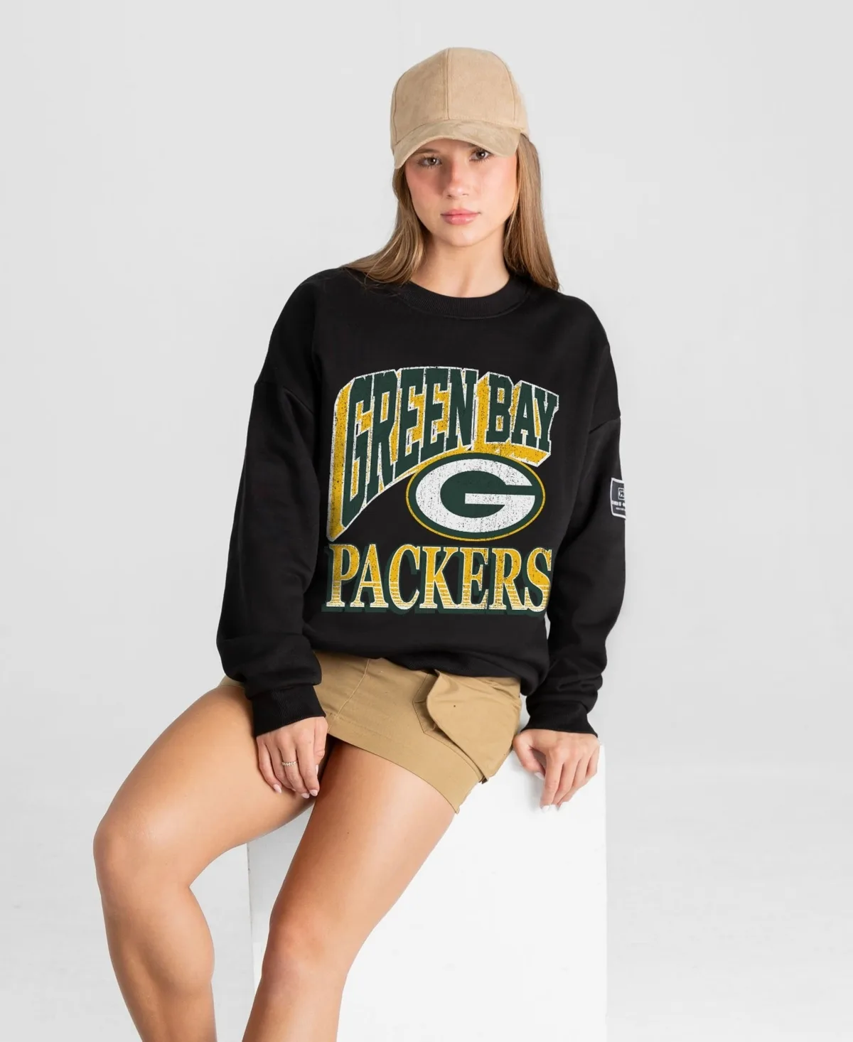 Green Bay Packers Victory Prime Black Label Premium Drop Shoulder Sweatshirt