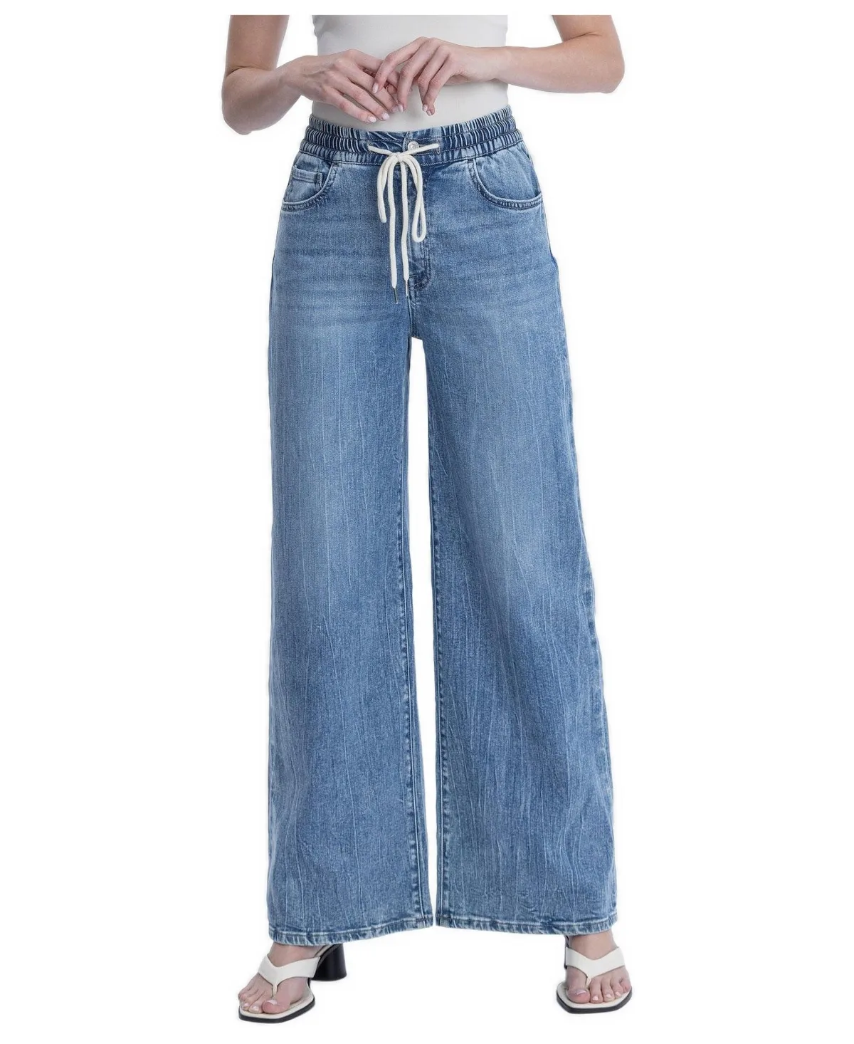 Super High Rise Wide-Leg Stretch Jeans by Vervet